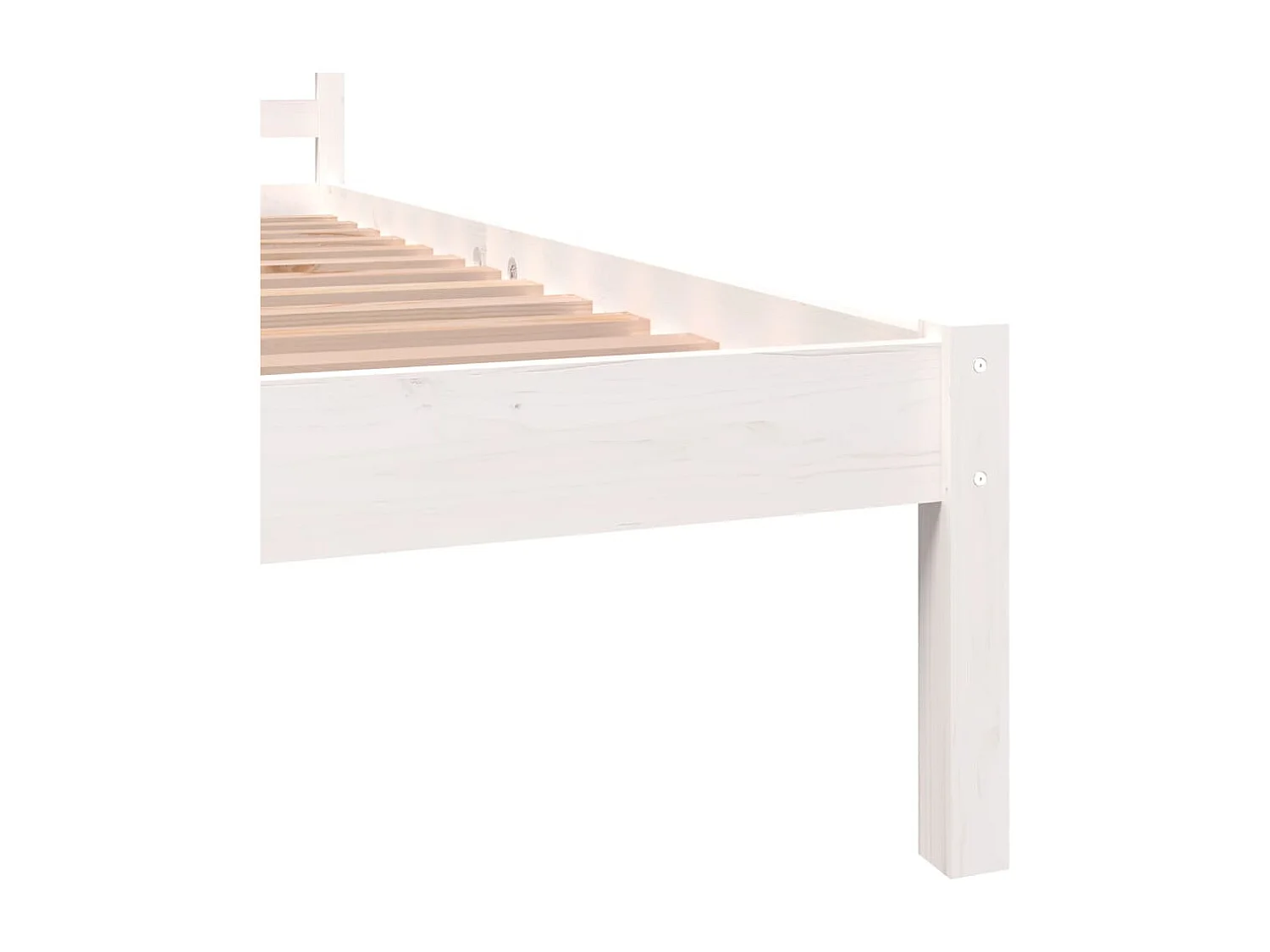 Estructura de cama madera maciza de pino blanco 90x190 cm