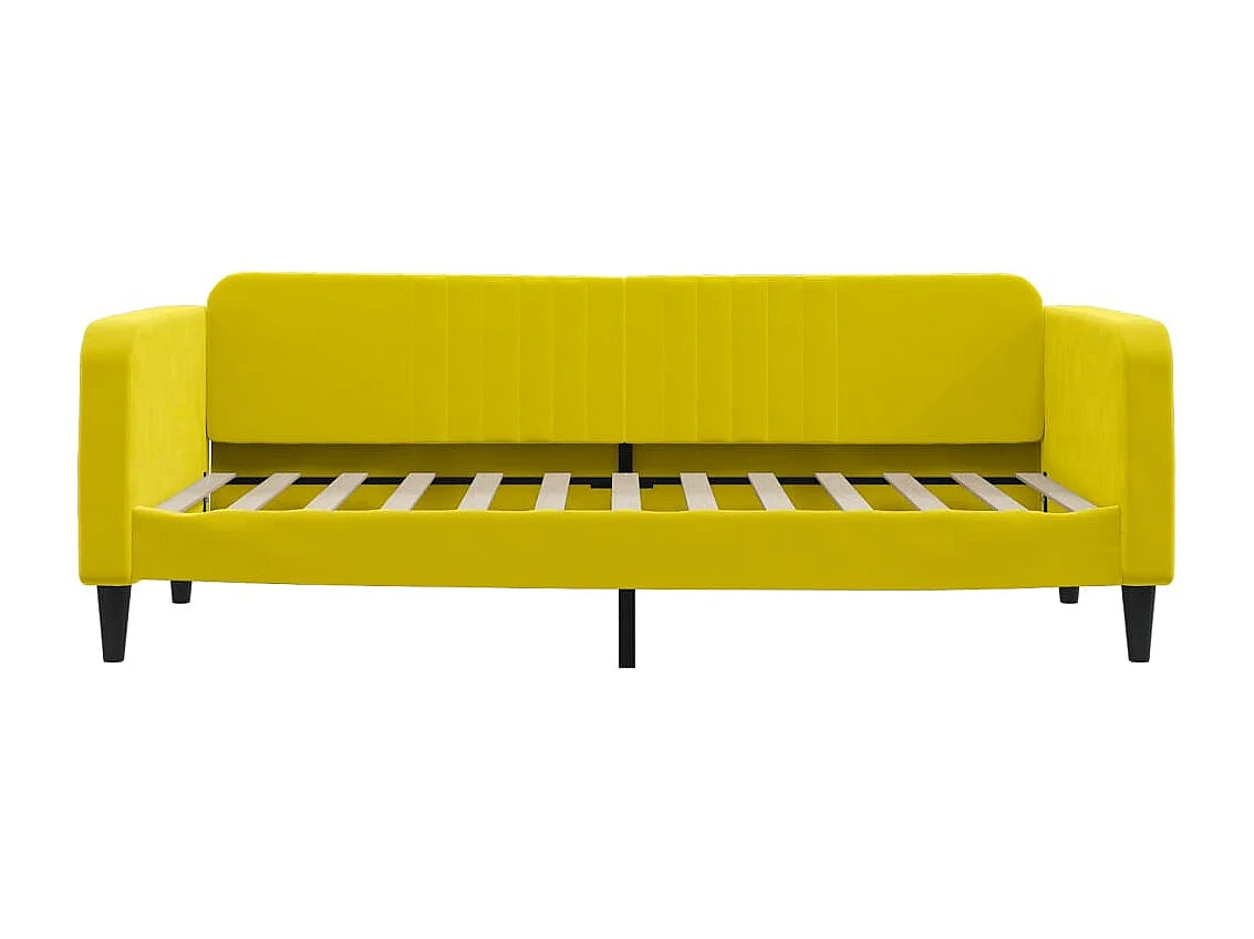 Sofá-cama 90x200 cm veludo amarelo