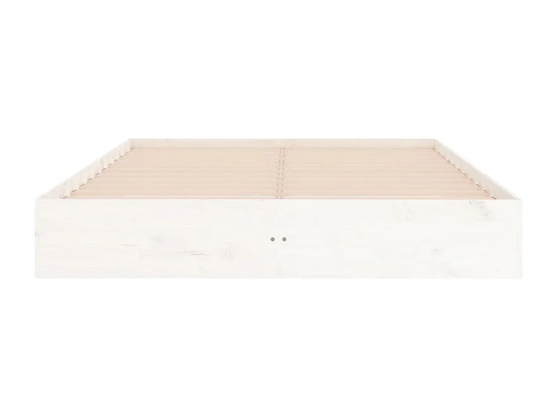 Estrutura de cama 200x200 cm madeira maciça branco