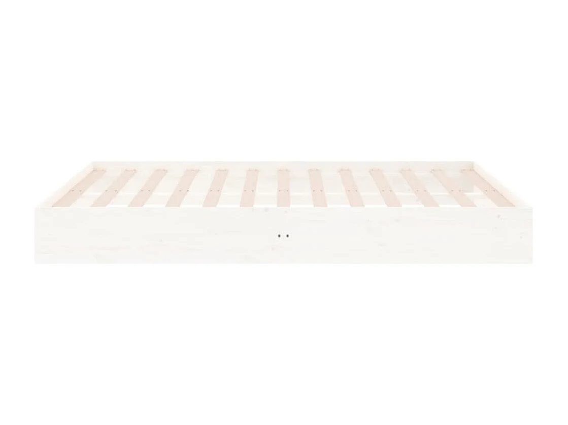 Estrutura de cama 200x200 cm madeira maciça branco