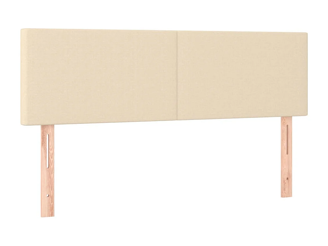 Lit à sommier tapissier avec matelas Crème 140x200 cm Tissu