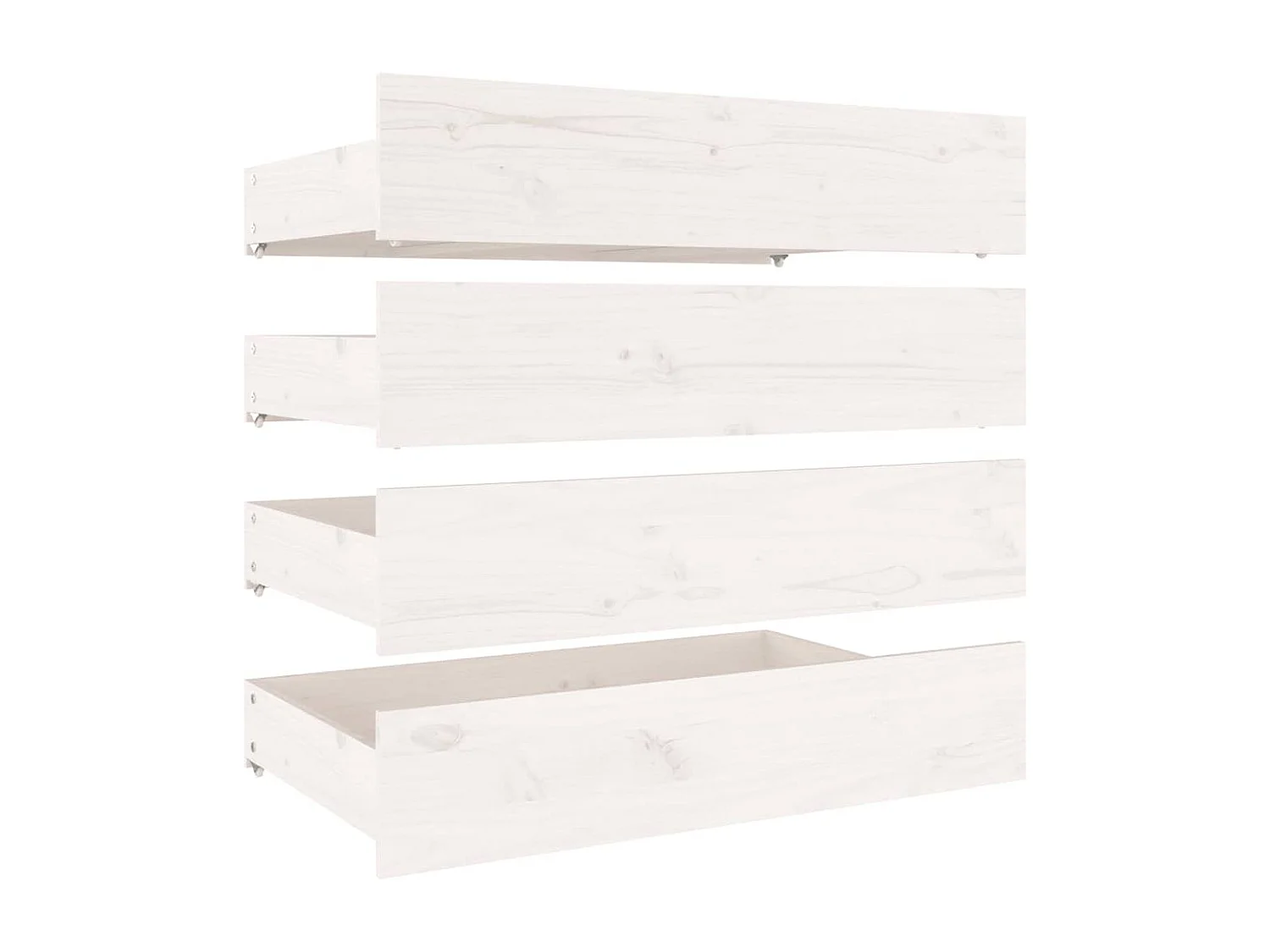 Cadre de lit avec tiroirs Blanc 180x200 cm Super King