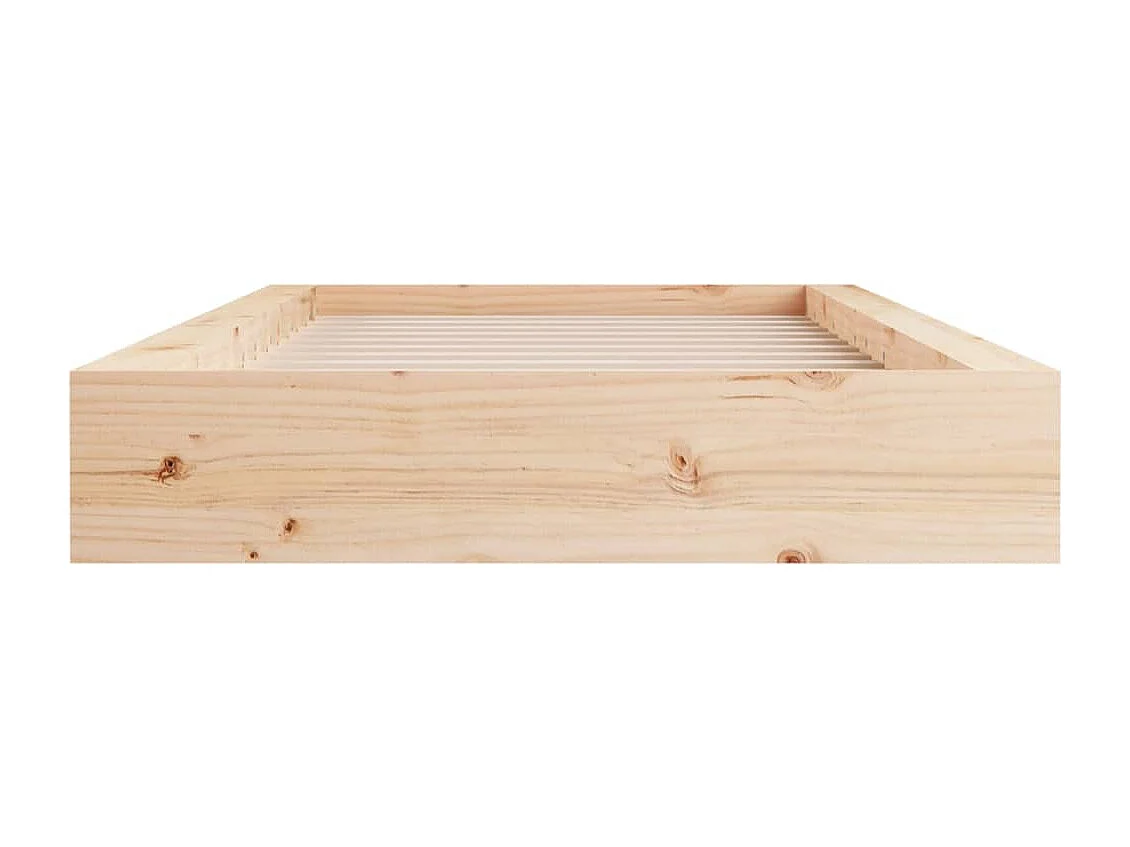 Estructura de cama de madera maciza 90x200 cm
