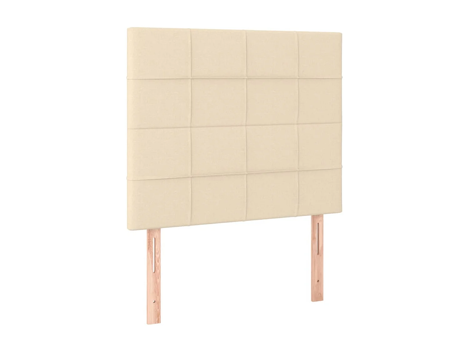 Lit à sommier tapissier et matelas Crème 90x190 cm Tissu