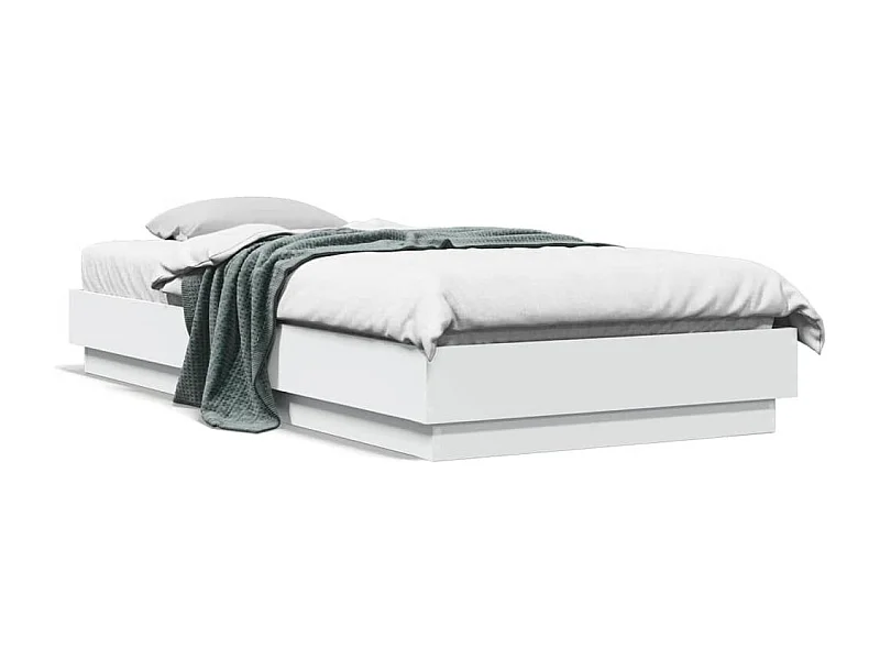 Estrutura de cama 90x200 cm derivados de madeira branco