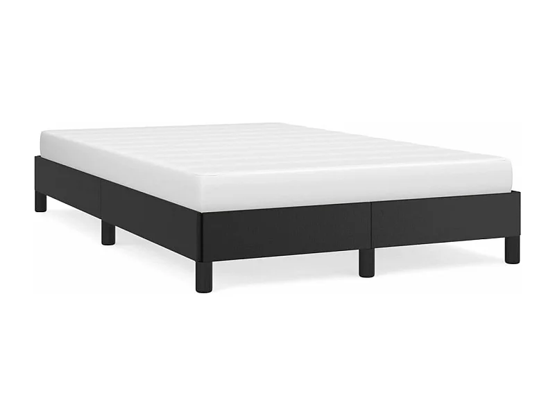 Estructura de cama cuero sintético negro 120x190 cm