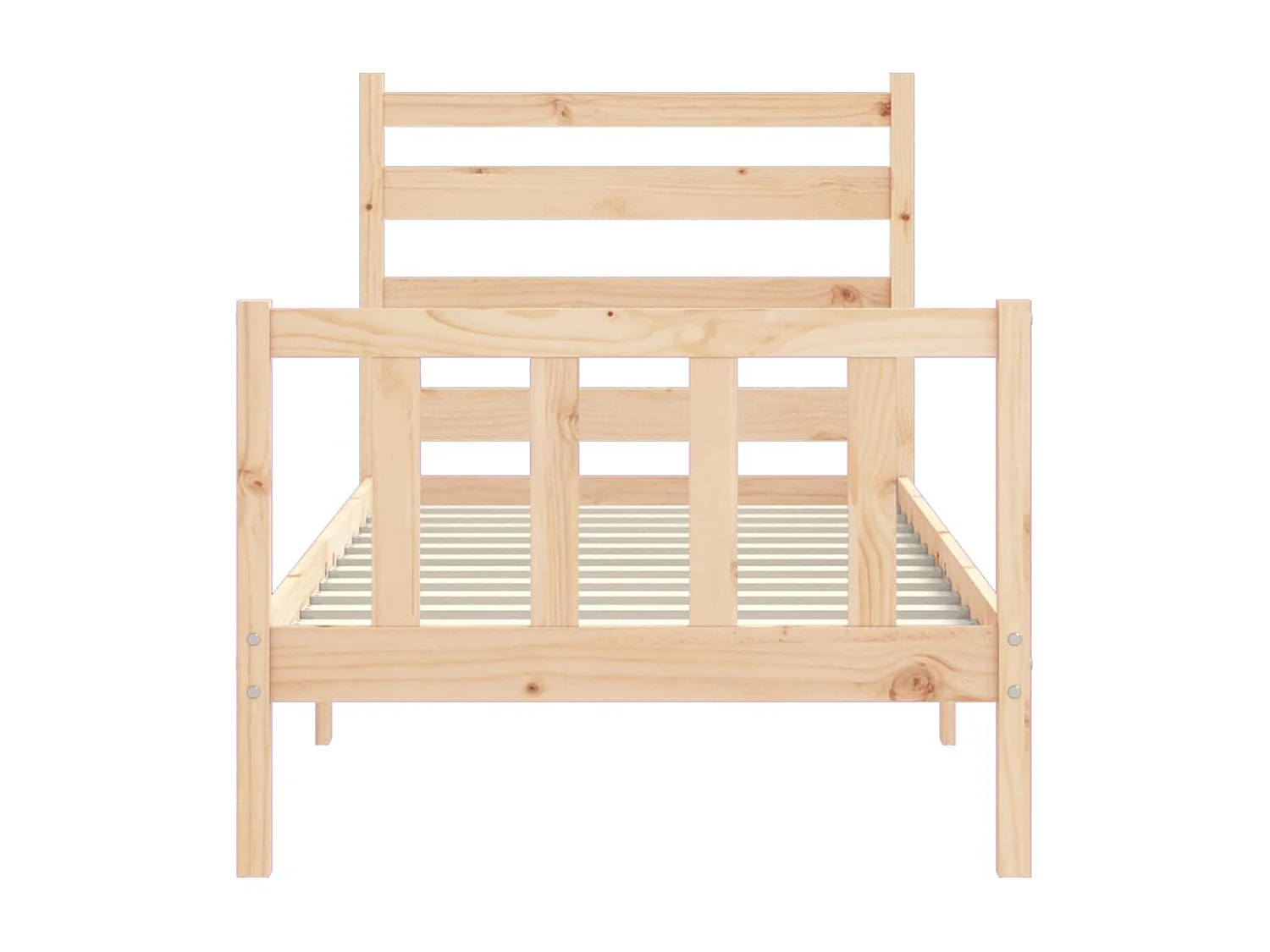 Estructura de cama con cabecero madera maciza 100x200 cm
