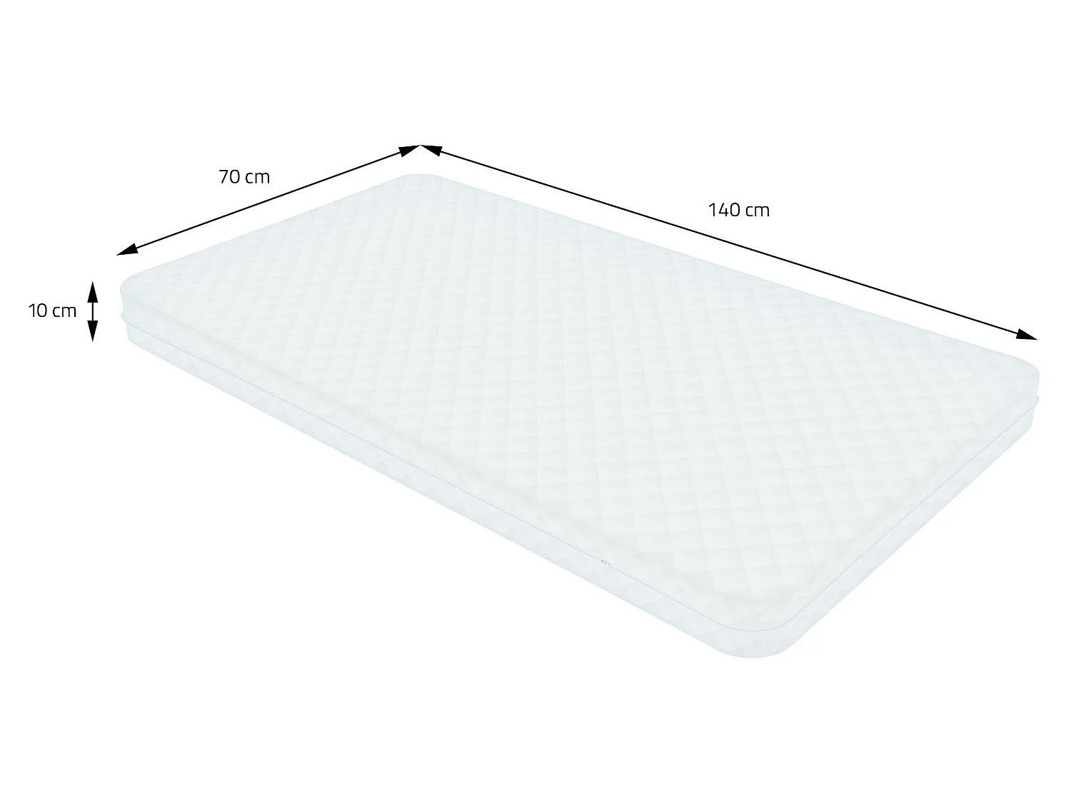Matelas enfant Oeko-Tex mousse froide 70x140cm Matelas bébé ML-DESIGN