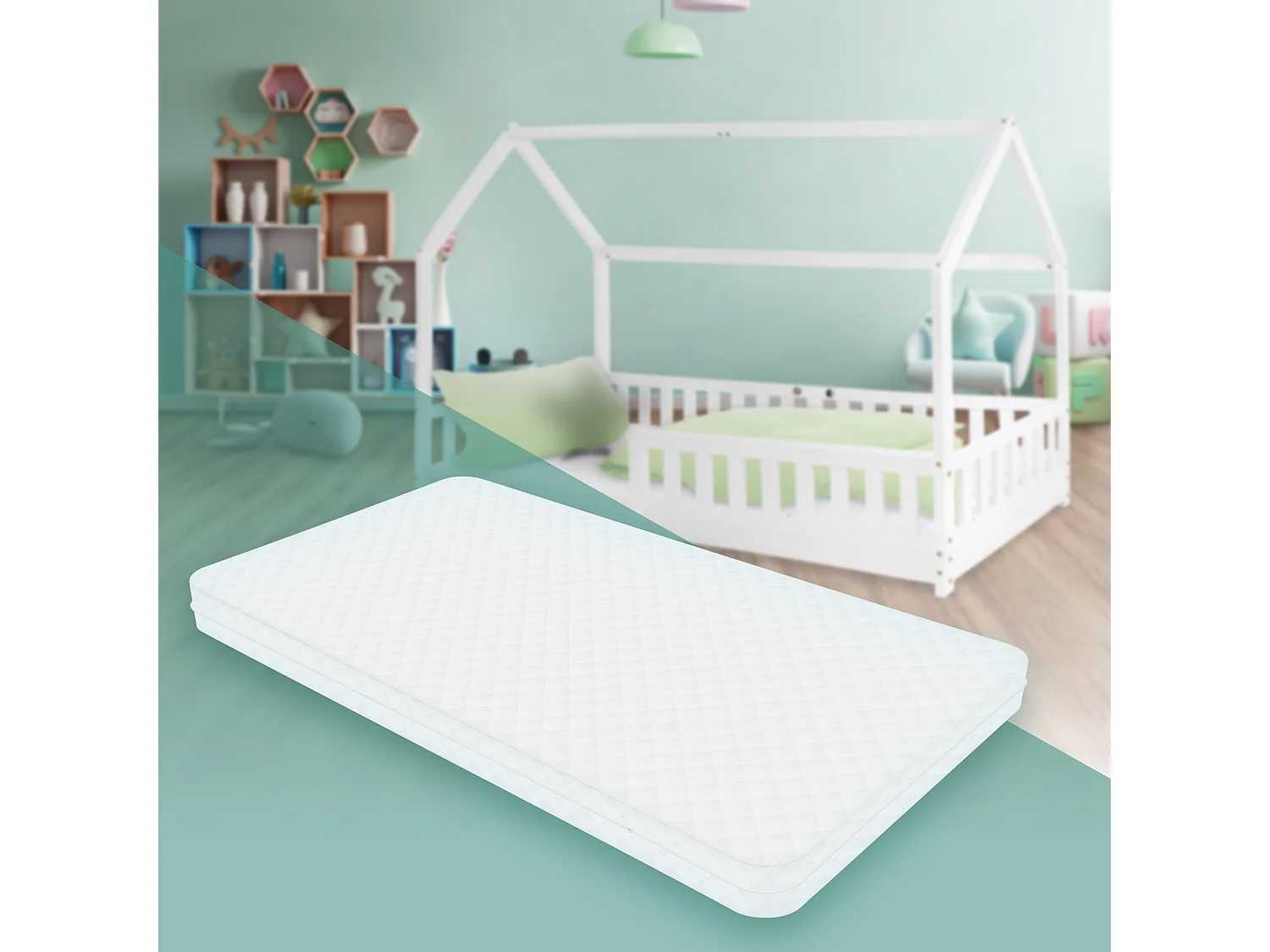 Matelas pour enfants Oeko-Tex Mousse froide 90x200cm ML-DESIGN