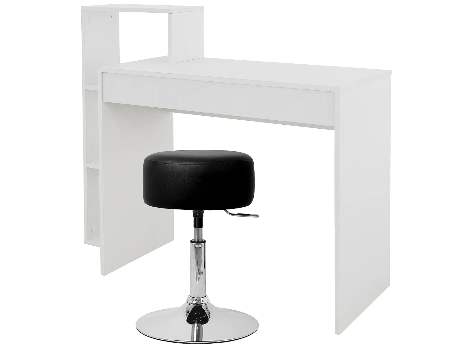 Bureau avec étagère 110x72x40 cm Blanc en bois ML-DESIGN