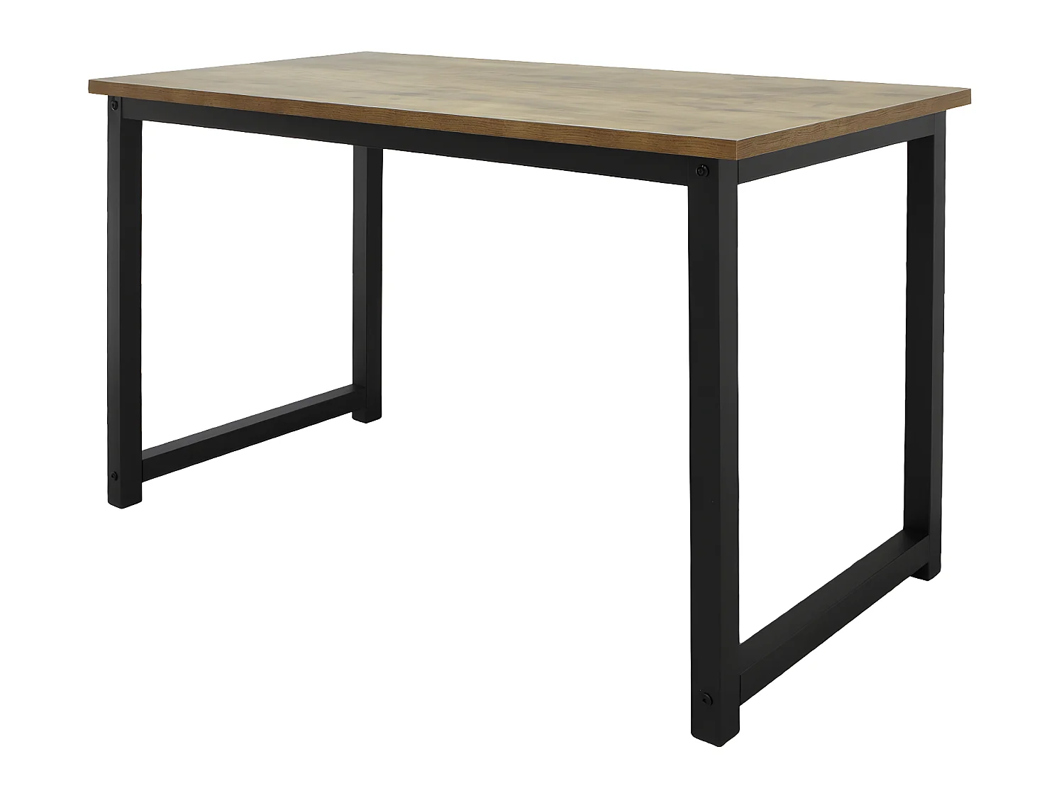 Table de travail bureau d'ordinateur naturel noir en MDF 120x60 cm ML-DESIGN
