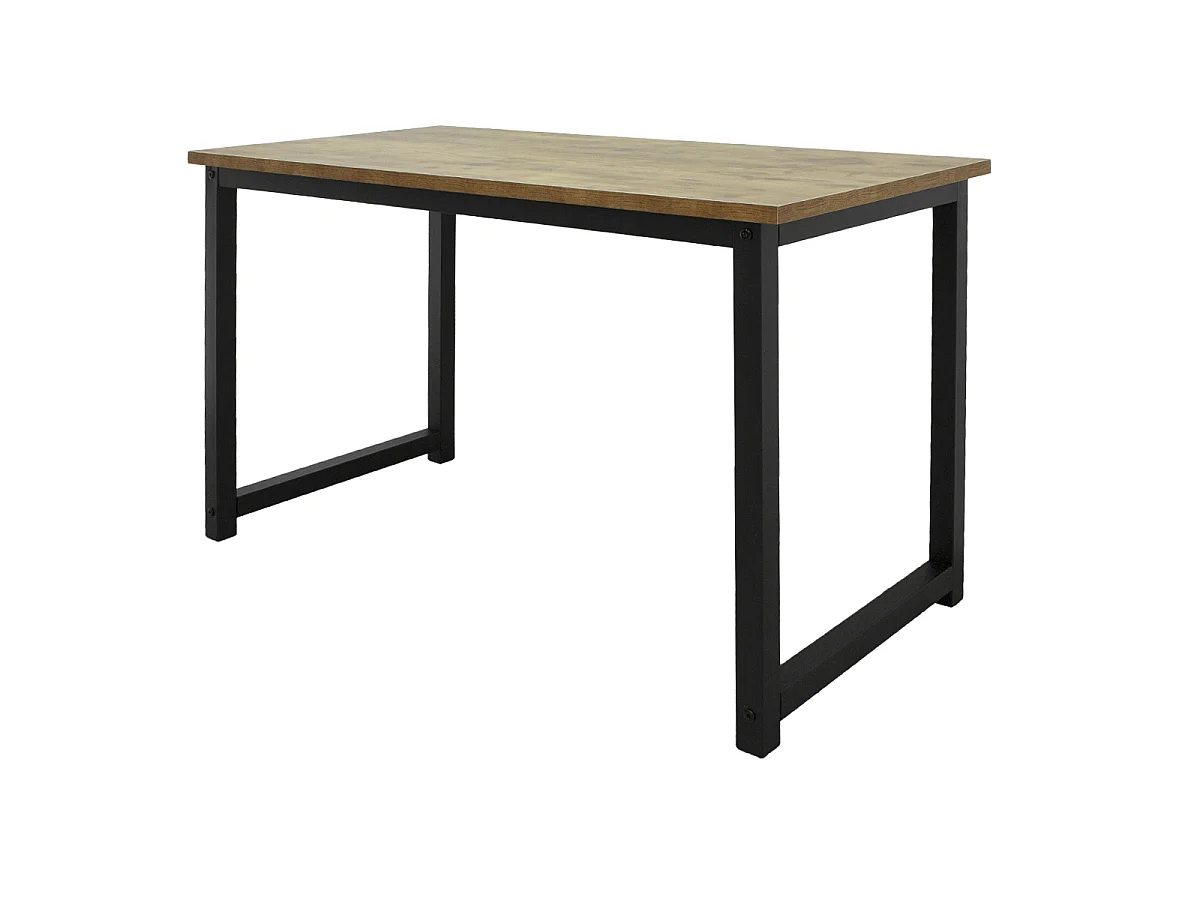Table de travail bureau d'ordinateur naturel noir en MDF 120x60 cm ML-DESIGN