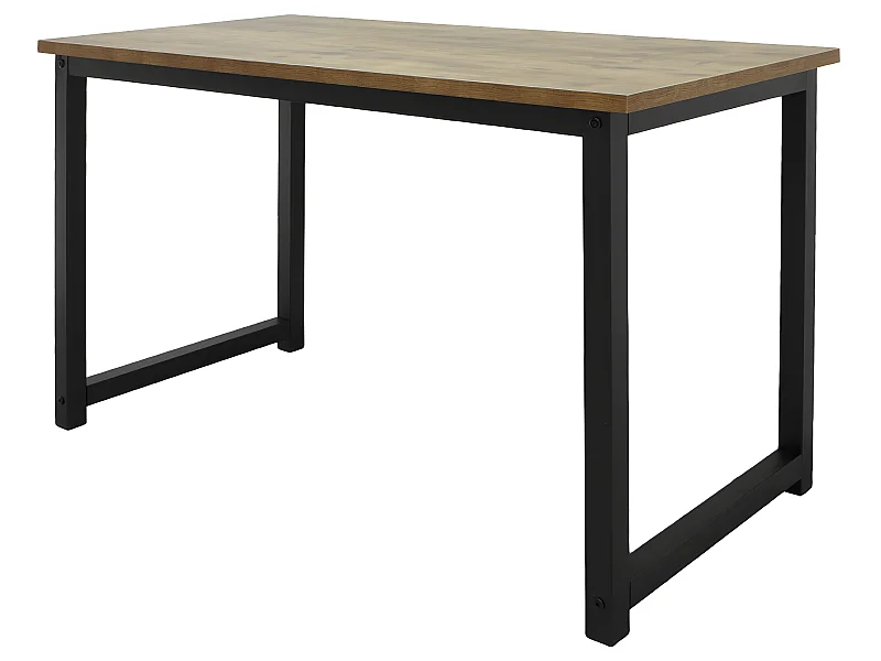 Tavolo da lavoro per computer nero naturale Struttura in metallo MDF ML-DESIGN