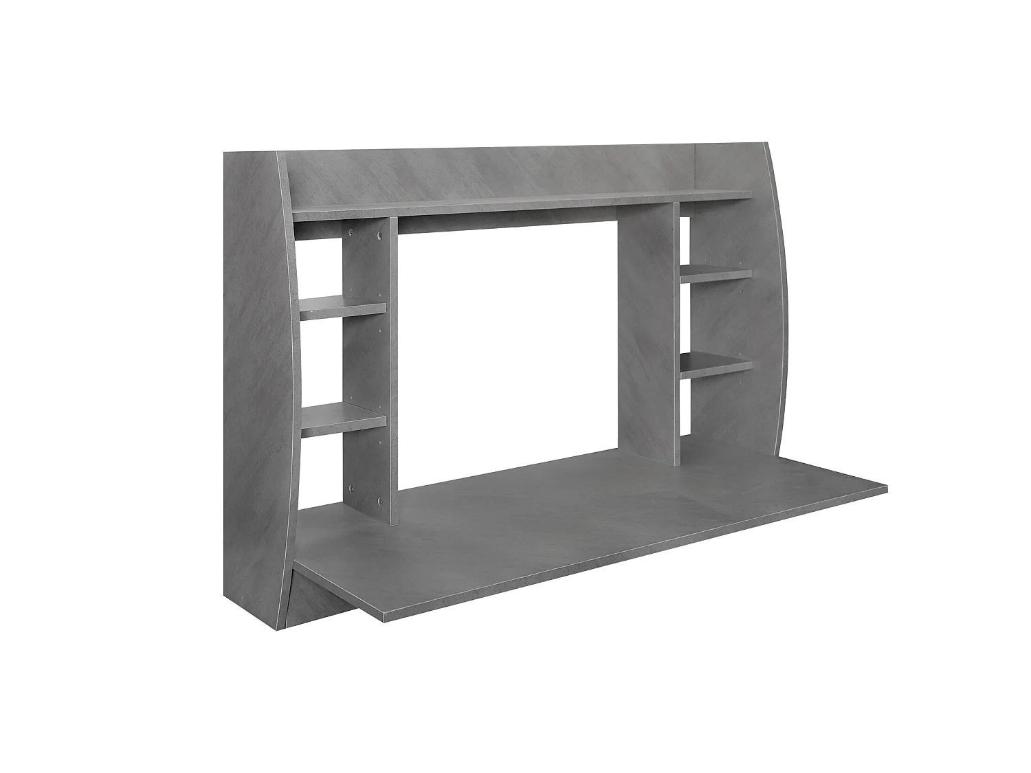 Bureau mural 110x75x48 cm gris MDF ML-DESIGN