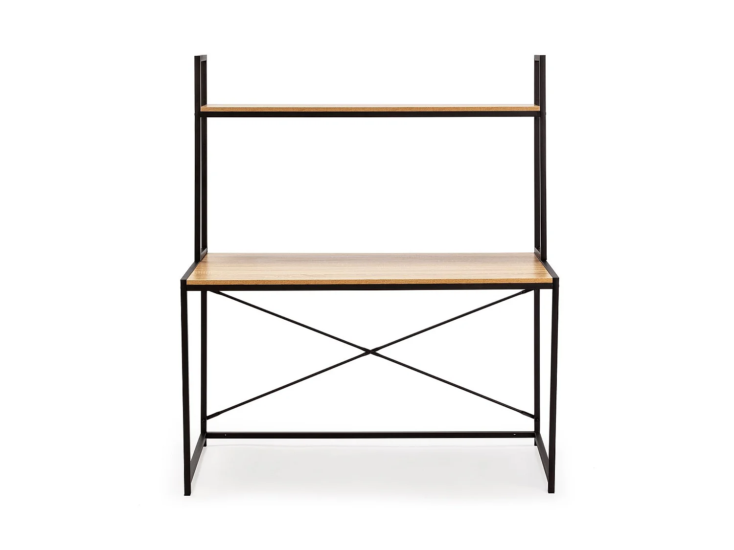 Computerbureau Carmen 1 plank, kleur eiken/zwart, 120 cm