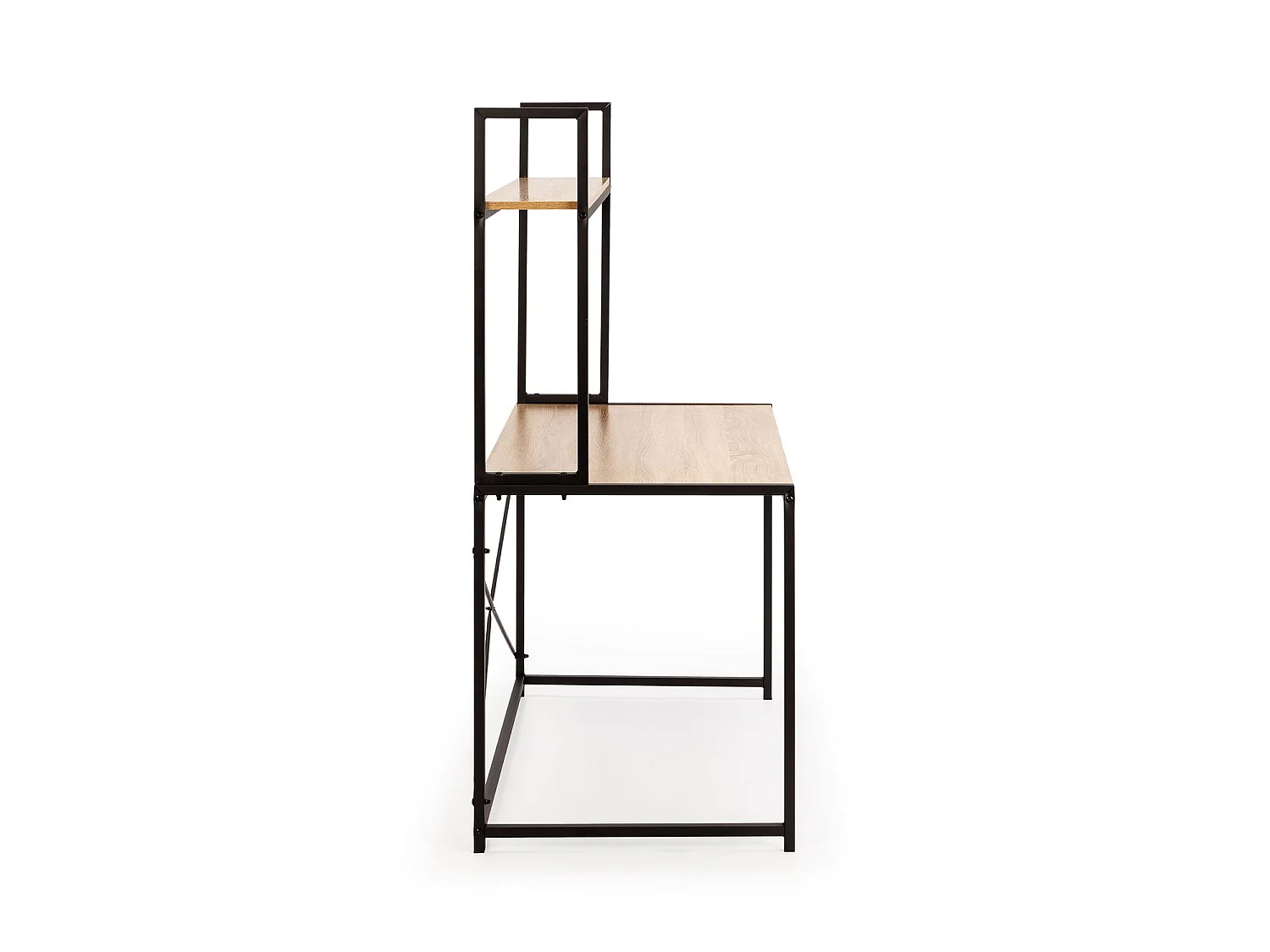 Computerbureau Carmen 1 plank, kleur eiken/zwart, 120 cm