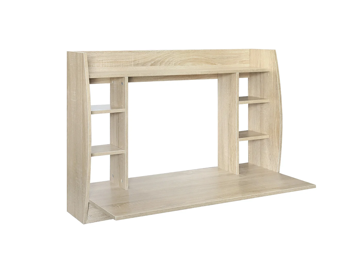 Bureau mural 110x75x48 cm Bois clair MDF ML-DESIGN