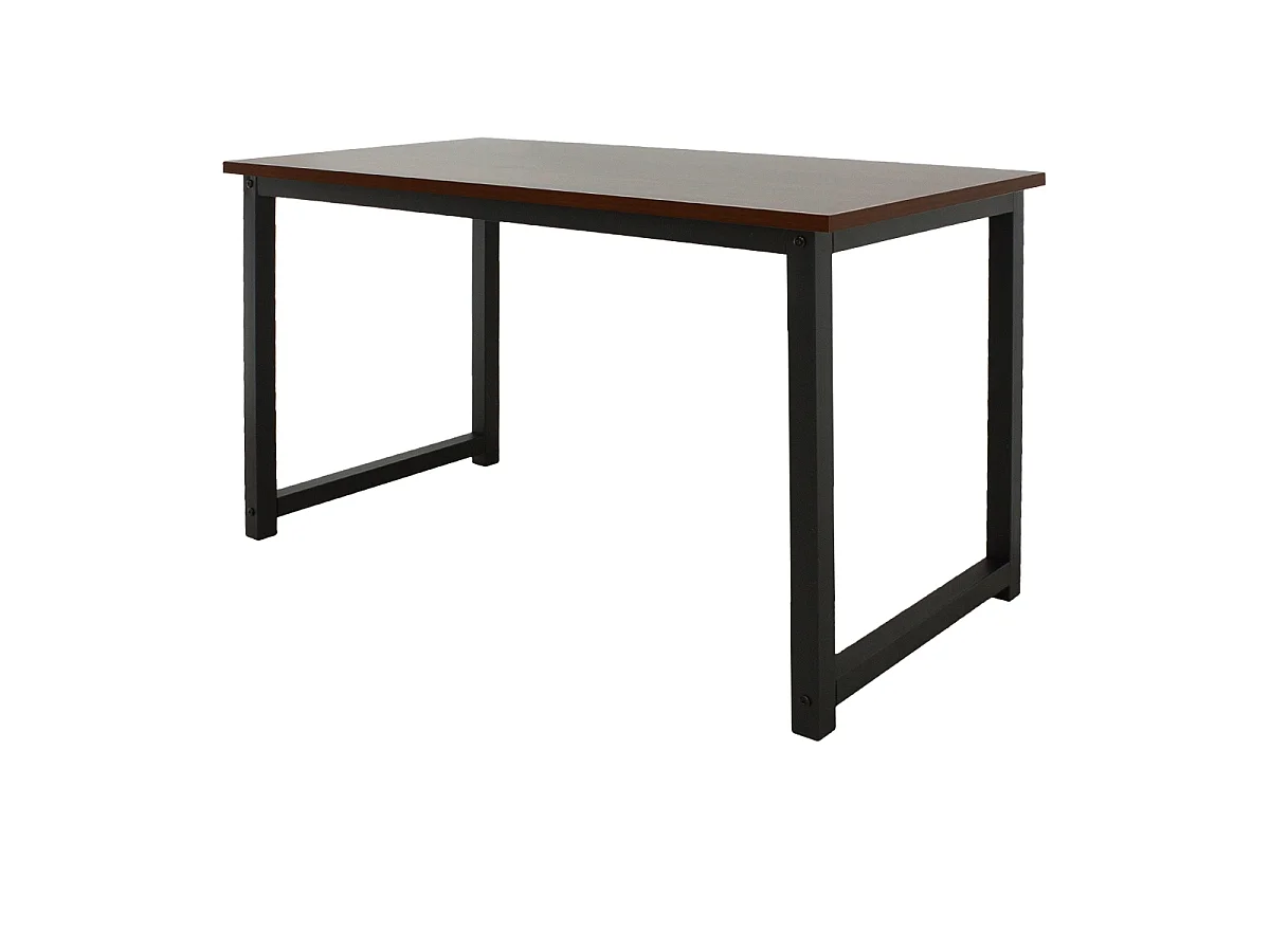 Table d'ordinateur bureau de travail d’étude noyer noir MDF 120 x 60 cm ML-DESIGN