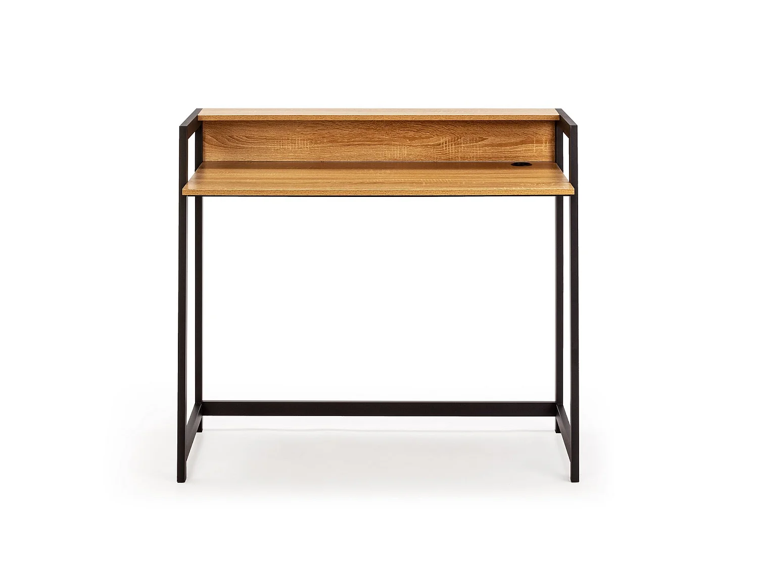 Computerbureau Naia 1 plank, kleur eiken/zwart, 105 cm