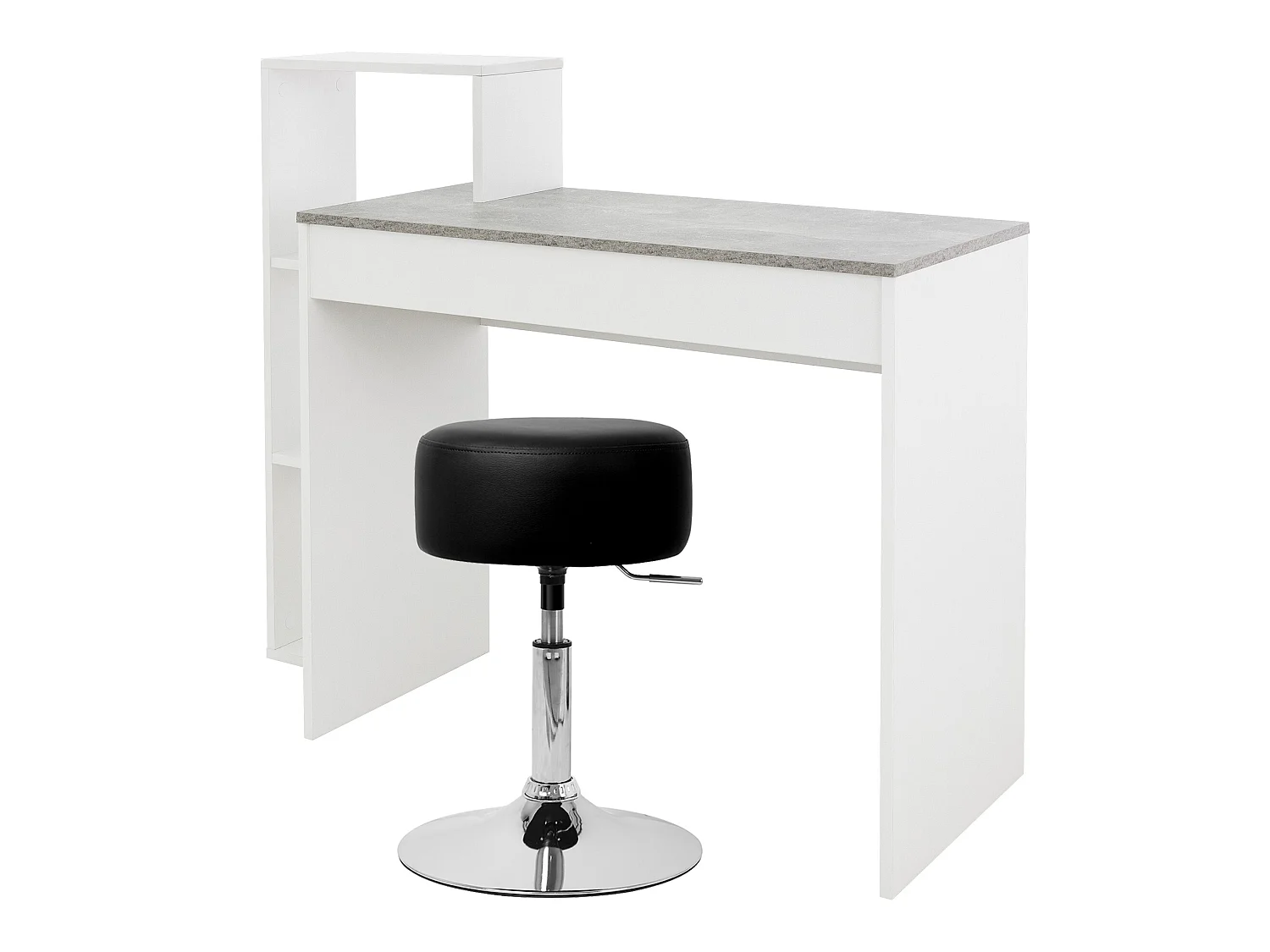 Escritorio con estante 110x72x40 cm Blanco en madera ML-DESIGN
