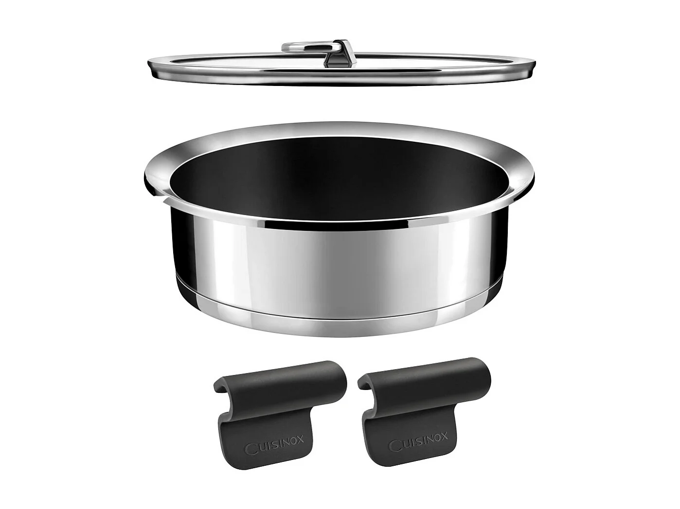 Ycône - Sauteuse revêtue 24 cm avec anses et couvercle