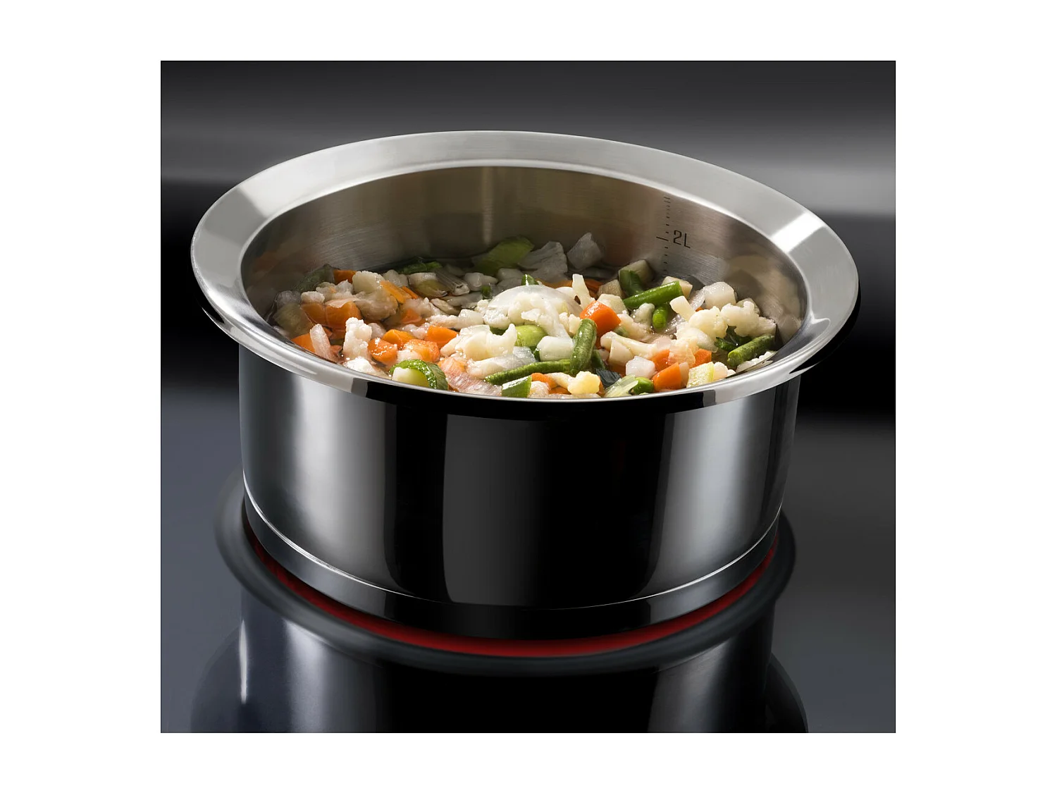 Ycône - Sauteuse revêtue 24 cm avec anses et couvercle