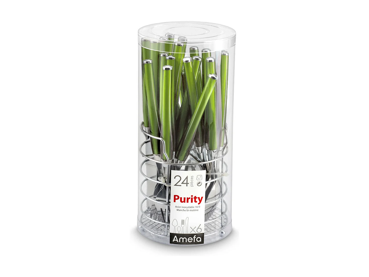 Purity - Panier fil 24 pièces Vert