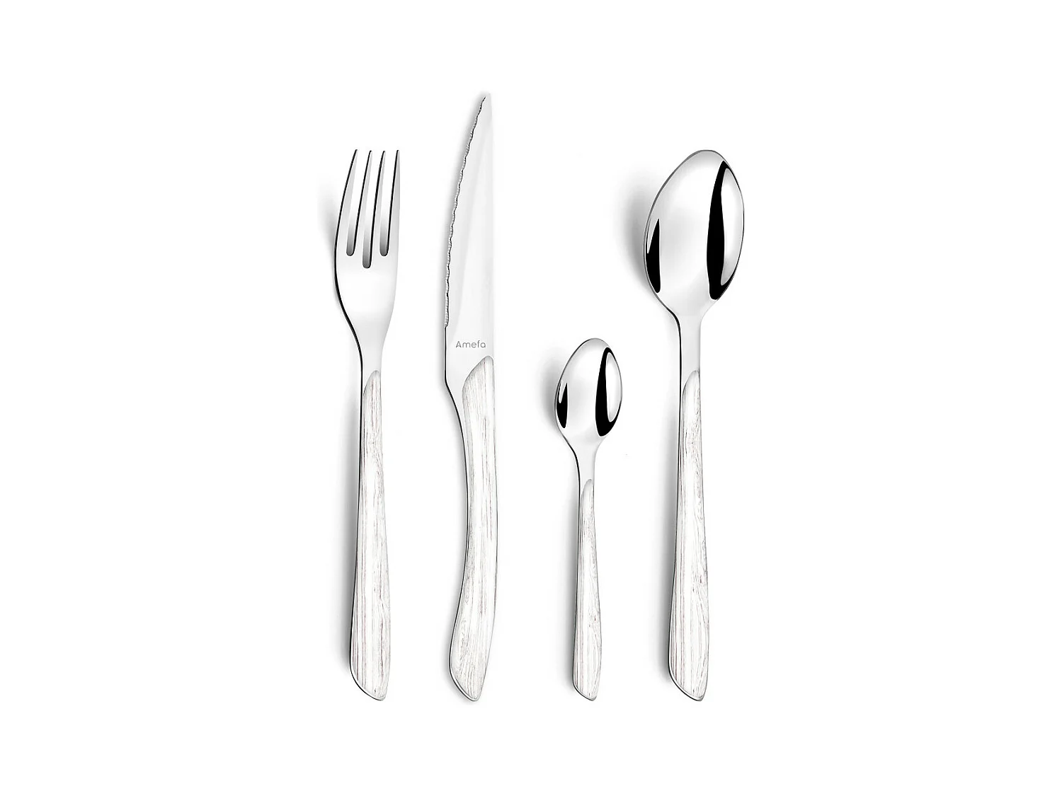 Eclat Nature - Ménagère 24 pièces Bois blanc