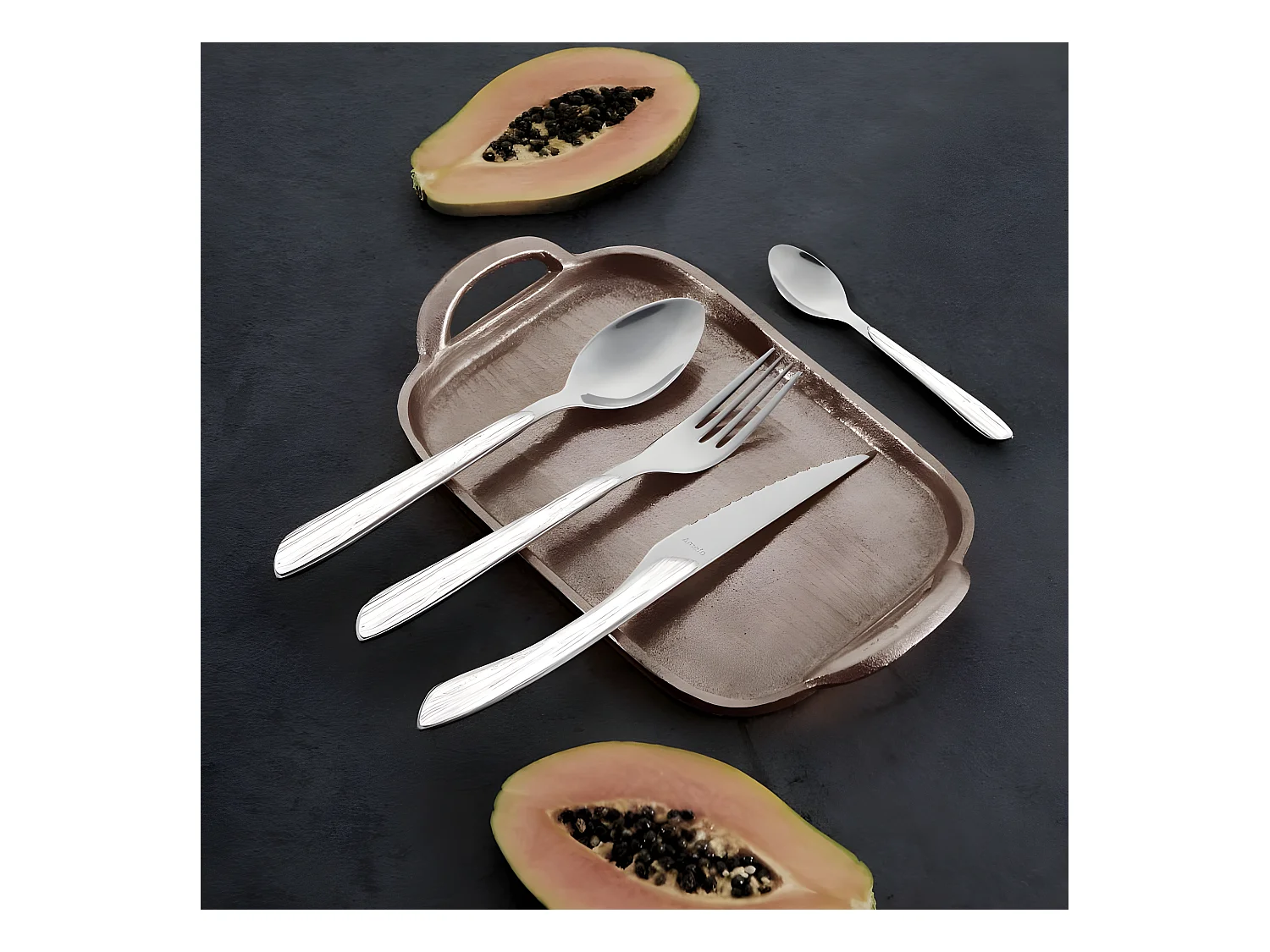 Eclat Nature - Ménagère 24 pièces Bois blanc