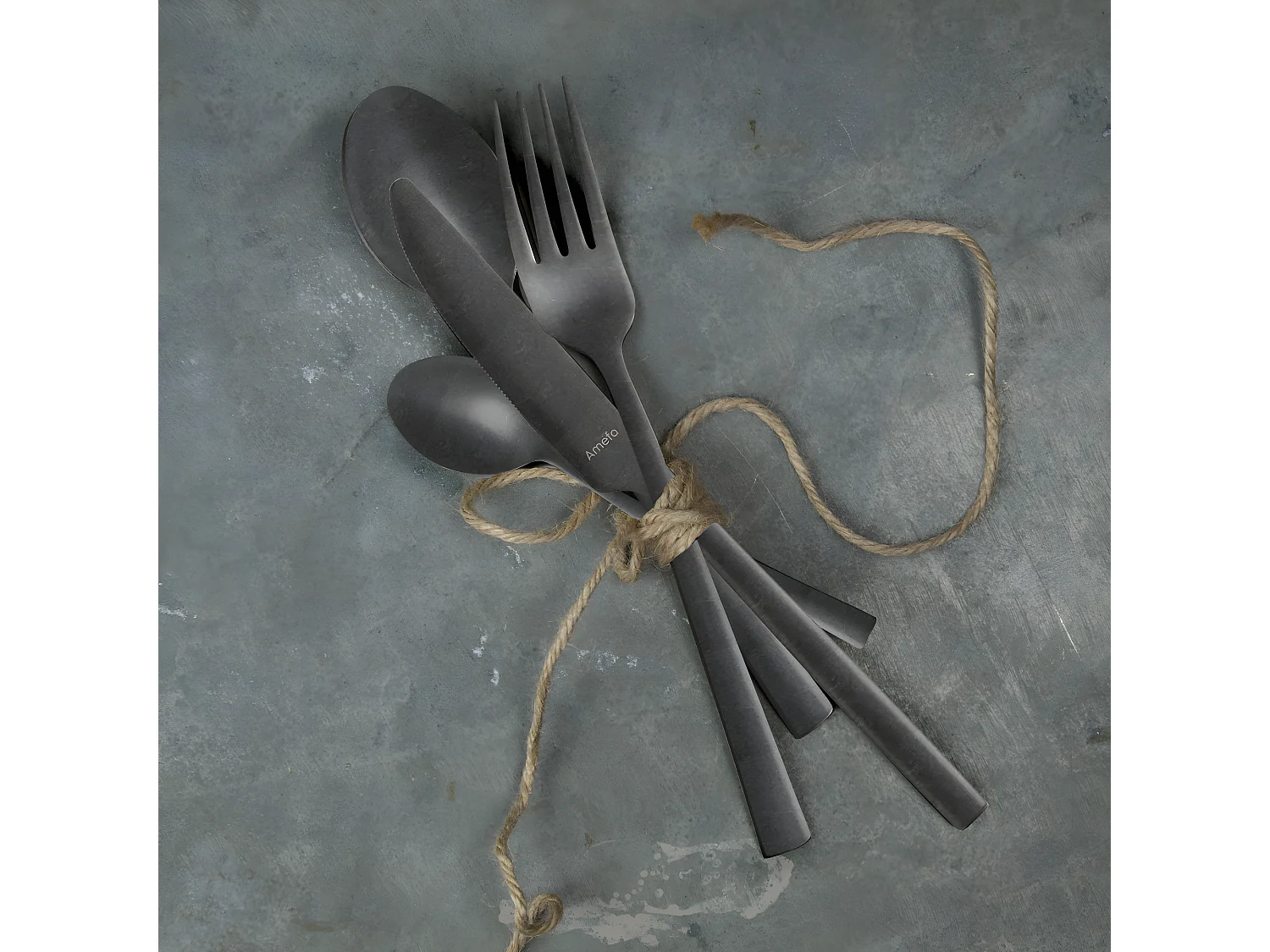 Manille - Ménagère 16 pièces Noir