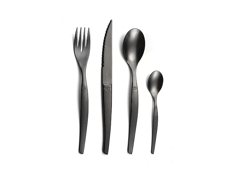 Jet Vintage Noir - Ménagère 16 pièces