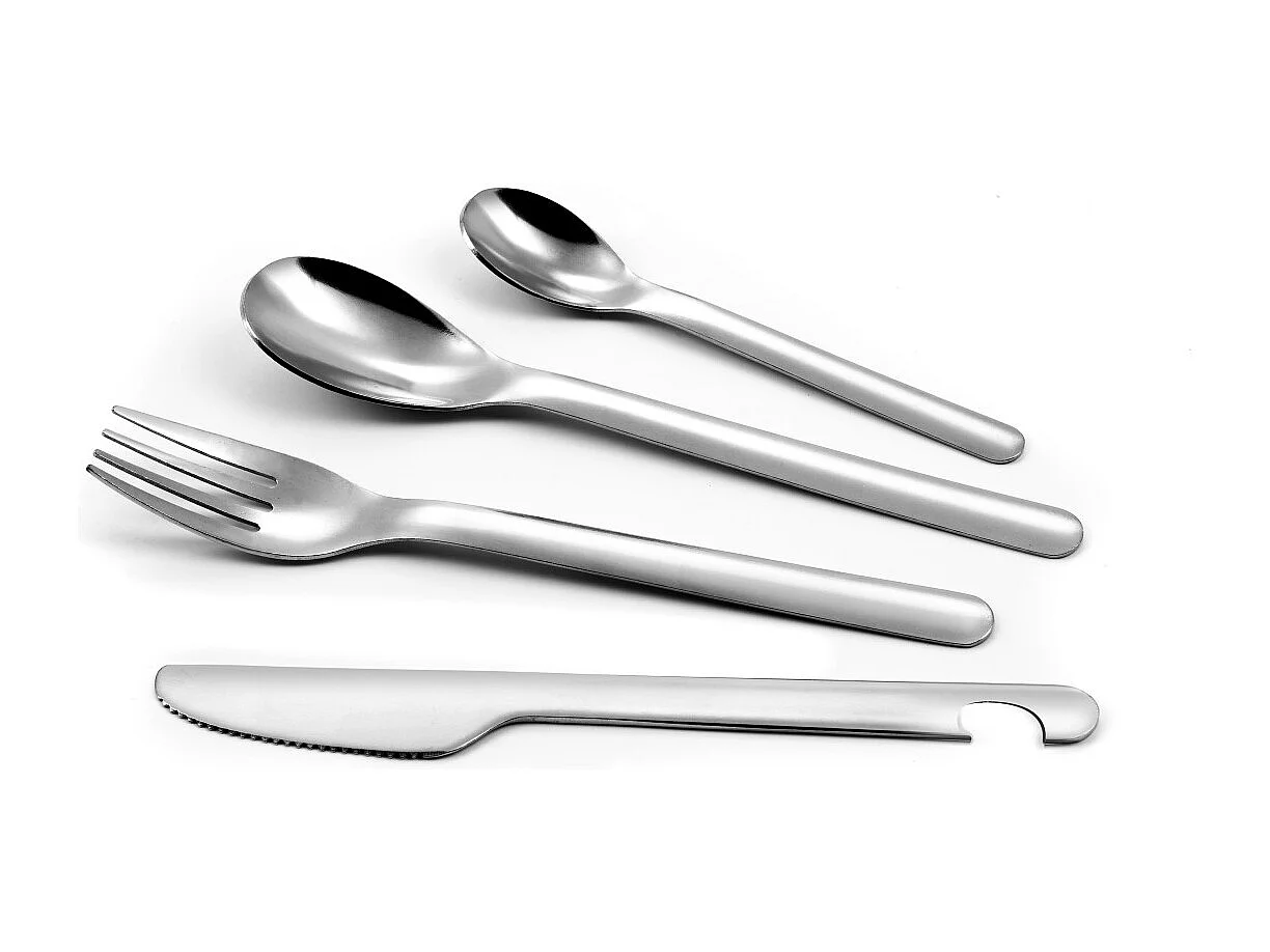 Set de 4 cubiertos portátiles Mobil' Pocket con estuche de almacenamiento Amefa - Ideal para almuerzos portátiles