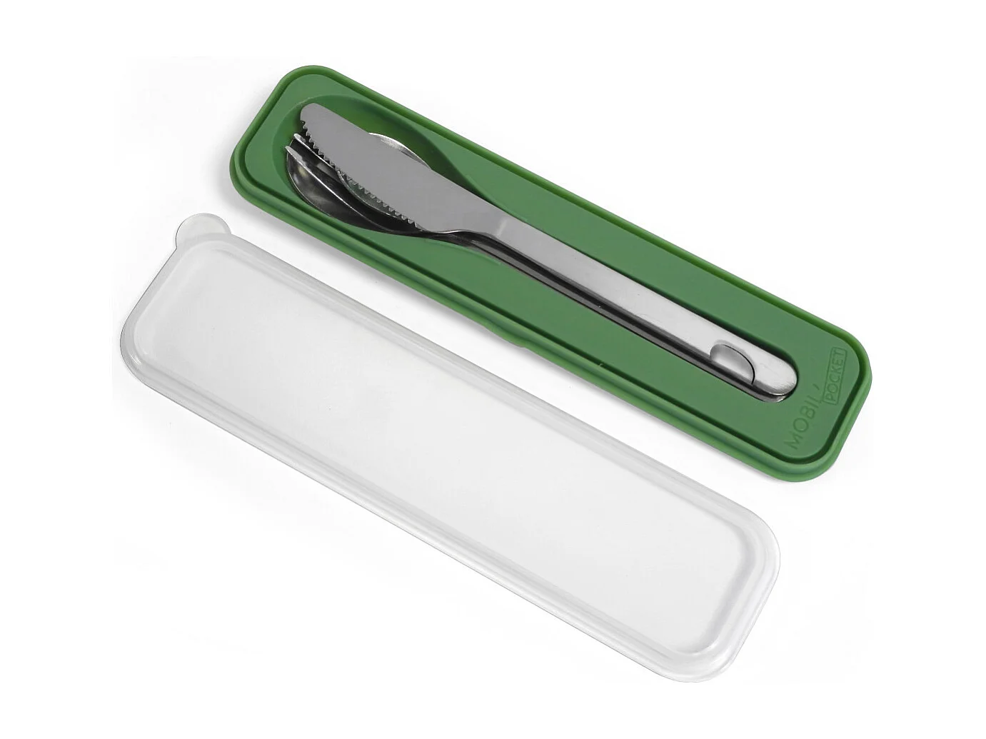 Set de 4 cubiertos portátiles Mobil' Pocket con estuche de almacenamiento Amefa - Ideal para almuerzos portátiles