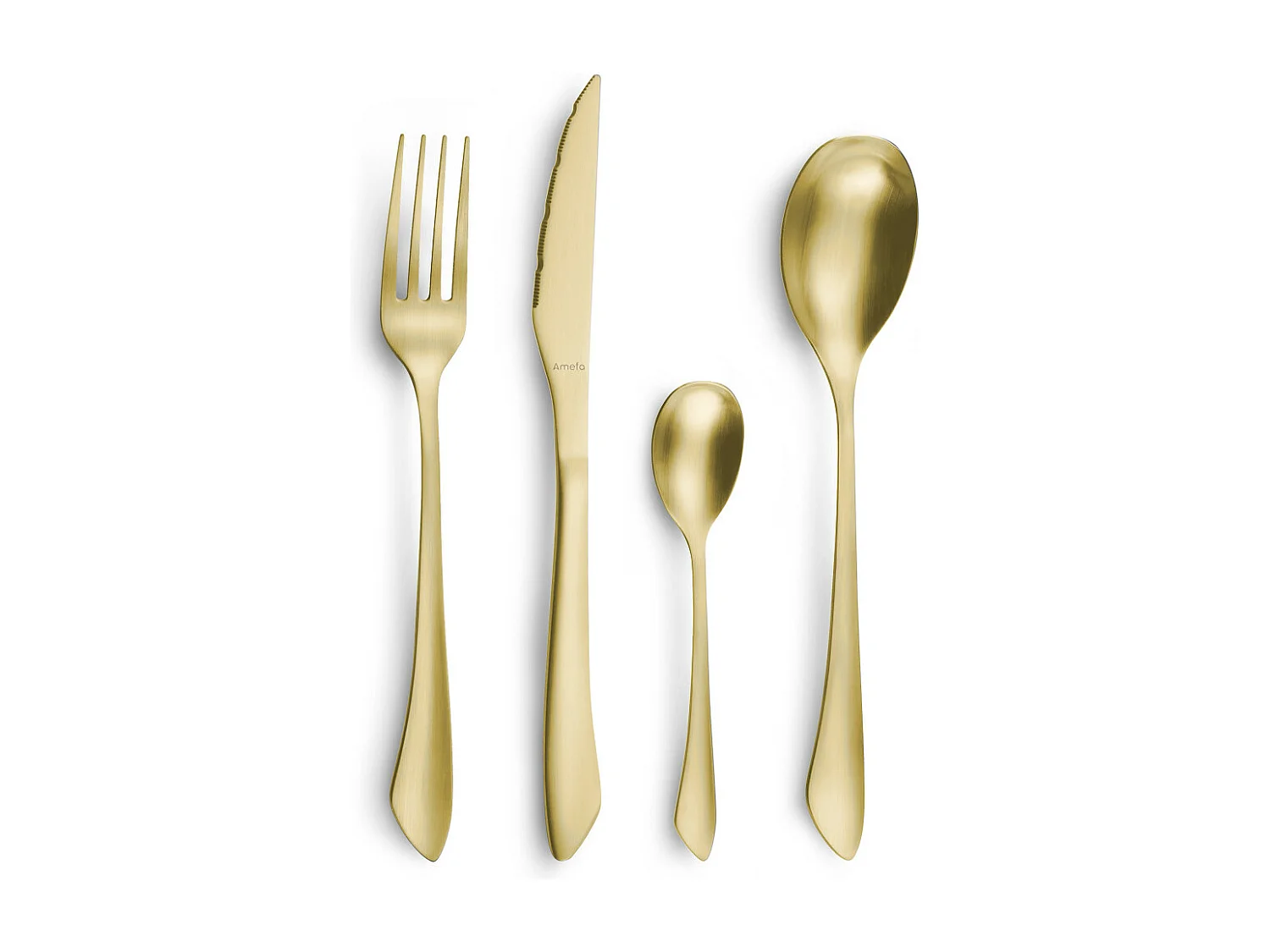 Cubertería de 16 piezas Instinct Champagne Mat Amefa - Acero Inoxidable