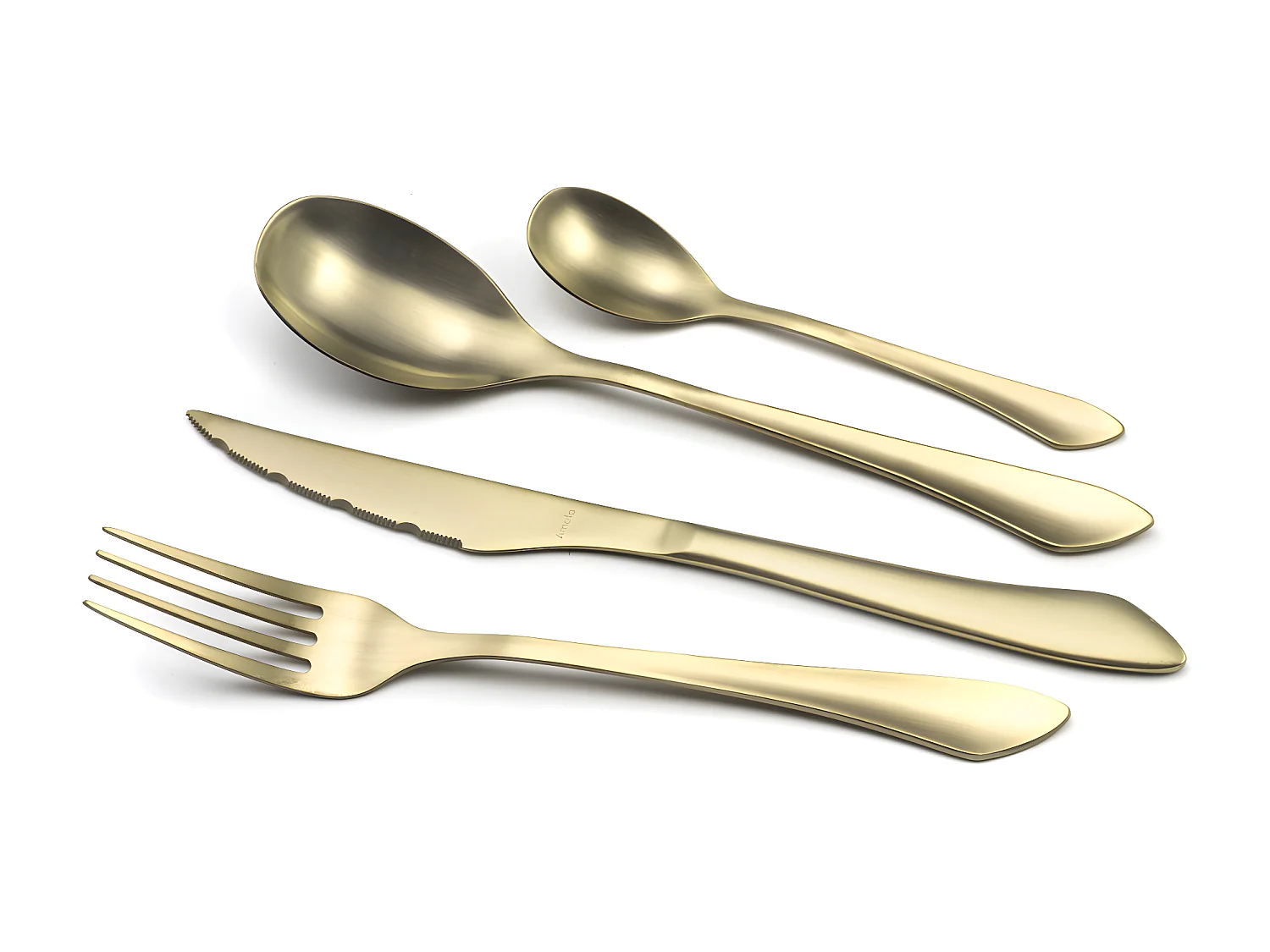 Cubertería de 16 piezas Instinct Champagne Mat Amefa - Acero Inoxidable