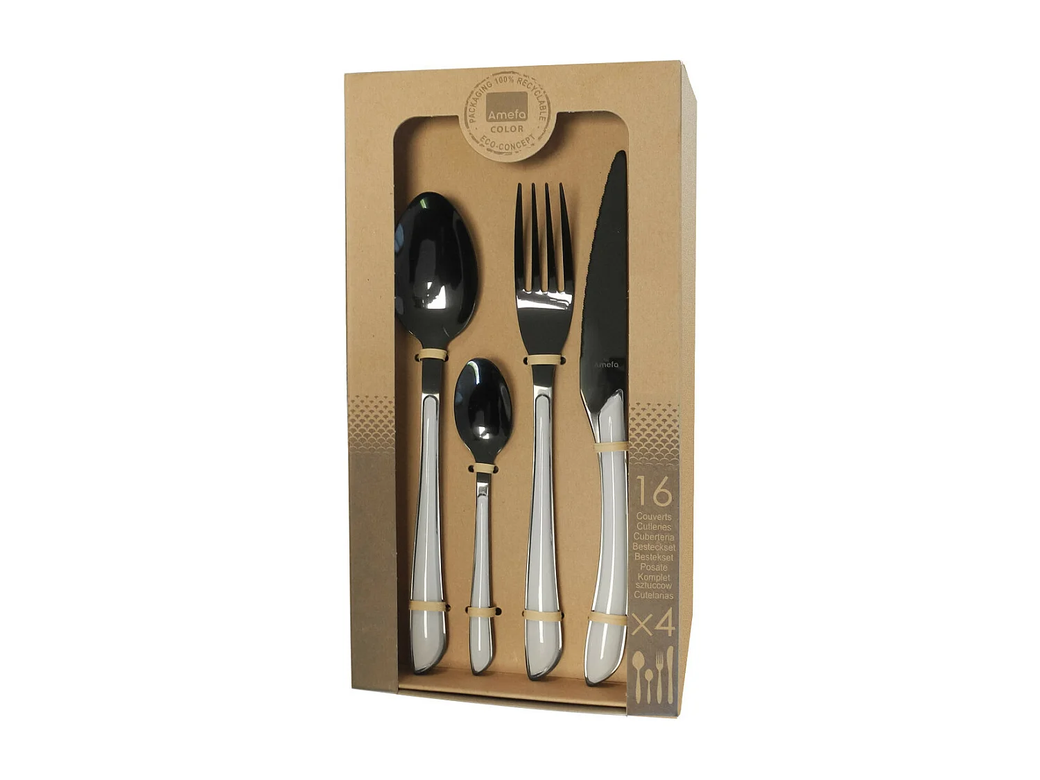 Lumino Blanc - Ménagère 16 pièces