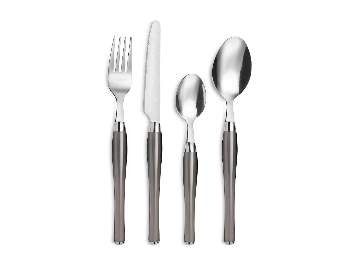 Set di Posate Purity 24 pezzi Grigio Cestino Inox