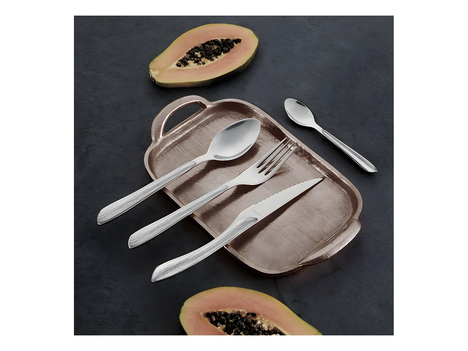 Eclat Nature  - Ménagère 24 pièces  Bois gris