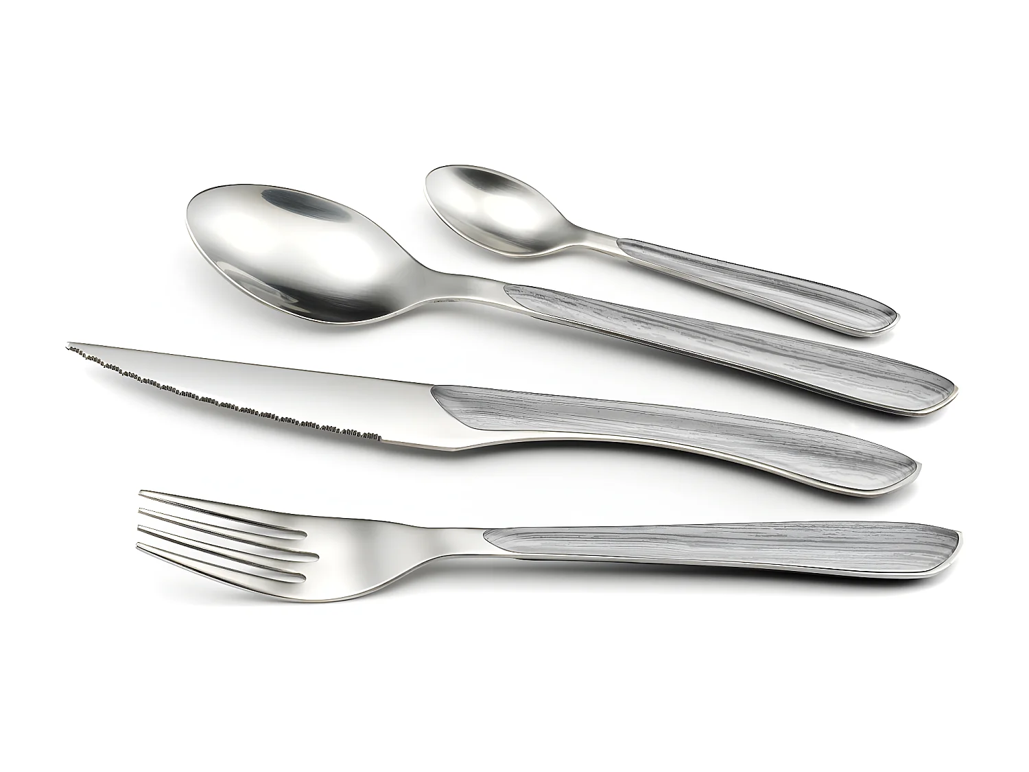 Eclat Nature  - Ménagère 24 pièces  Bois gris