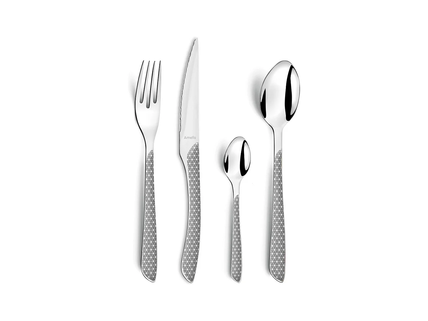 Set de 24 cubiertos Geo Amefa acero inoxidable gris