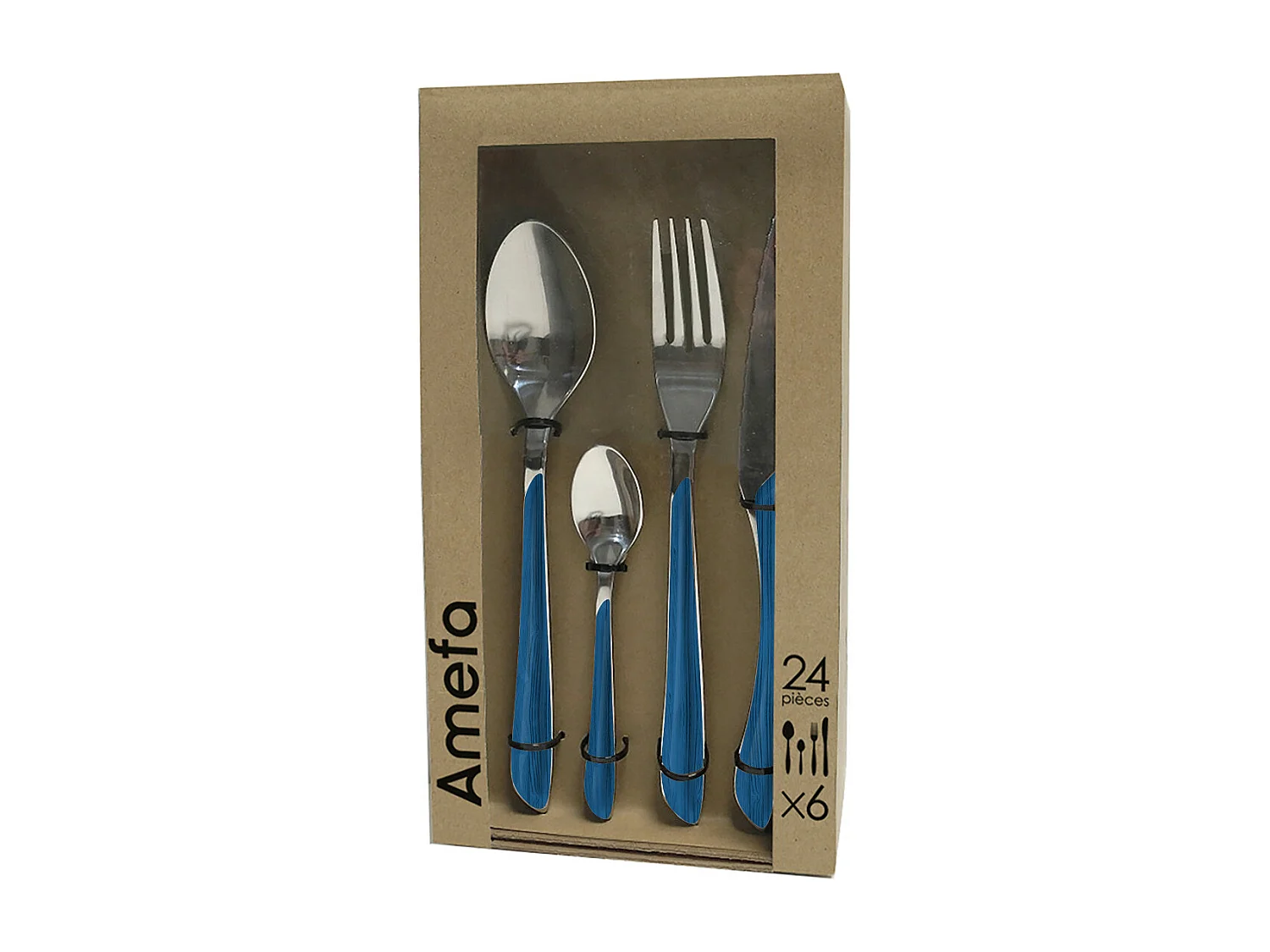 Eclat Nature - Ménagère 24 pièces Bleu marine