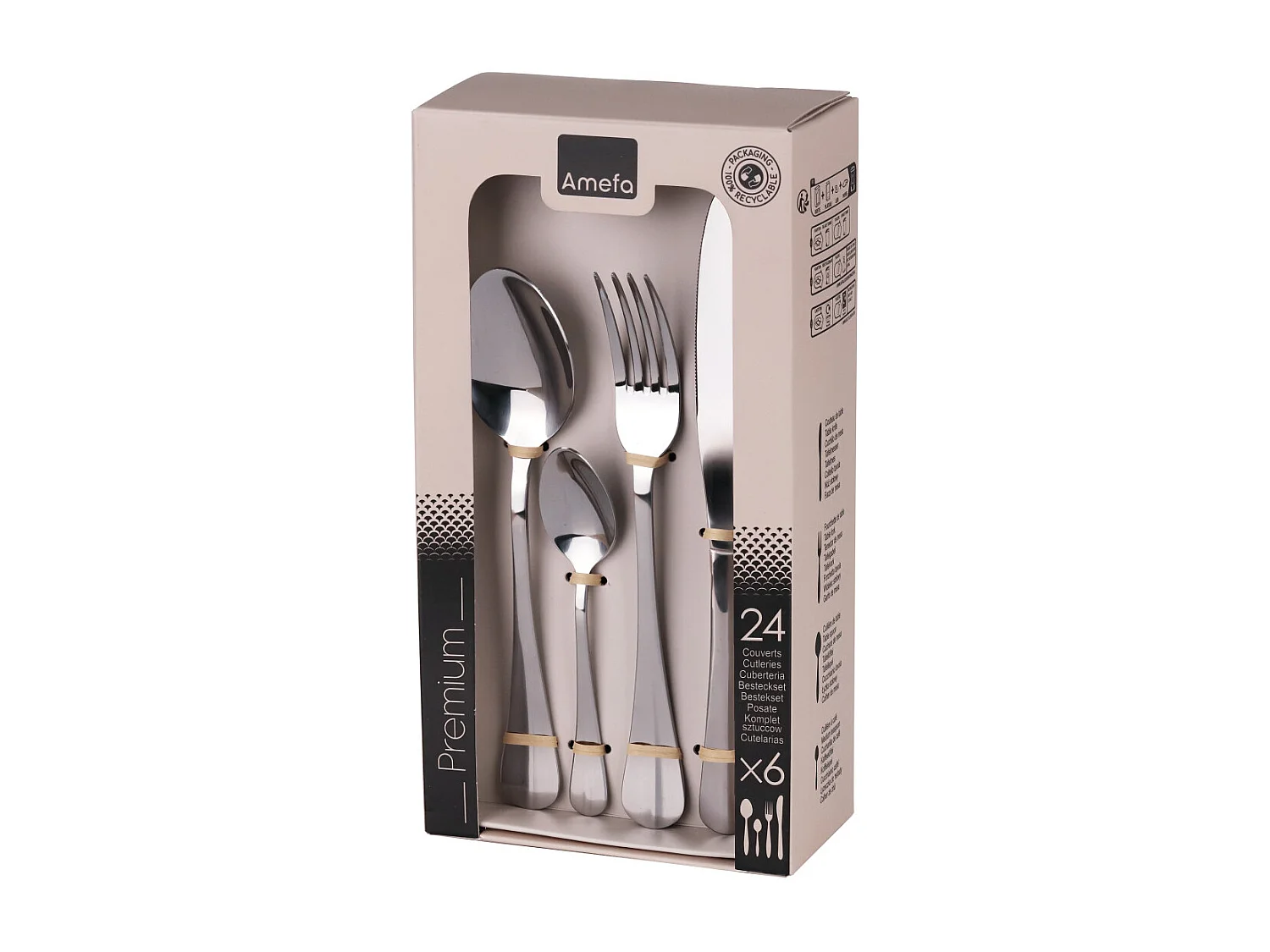 Bestekset 24-delig Daily Baguette 2.5 van Roestvrij Staal - Glanzende Afwerking