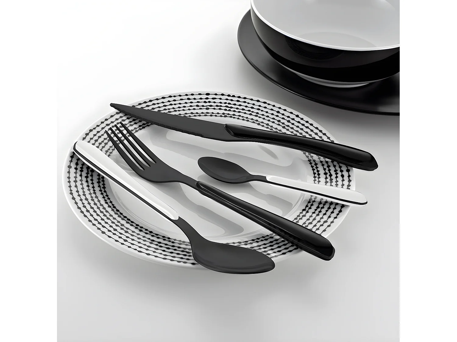 Lumino Noir - Ménagère 16 pièces