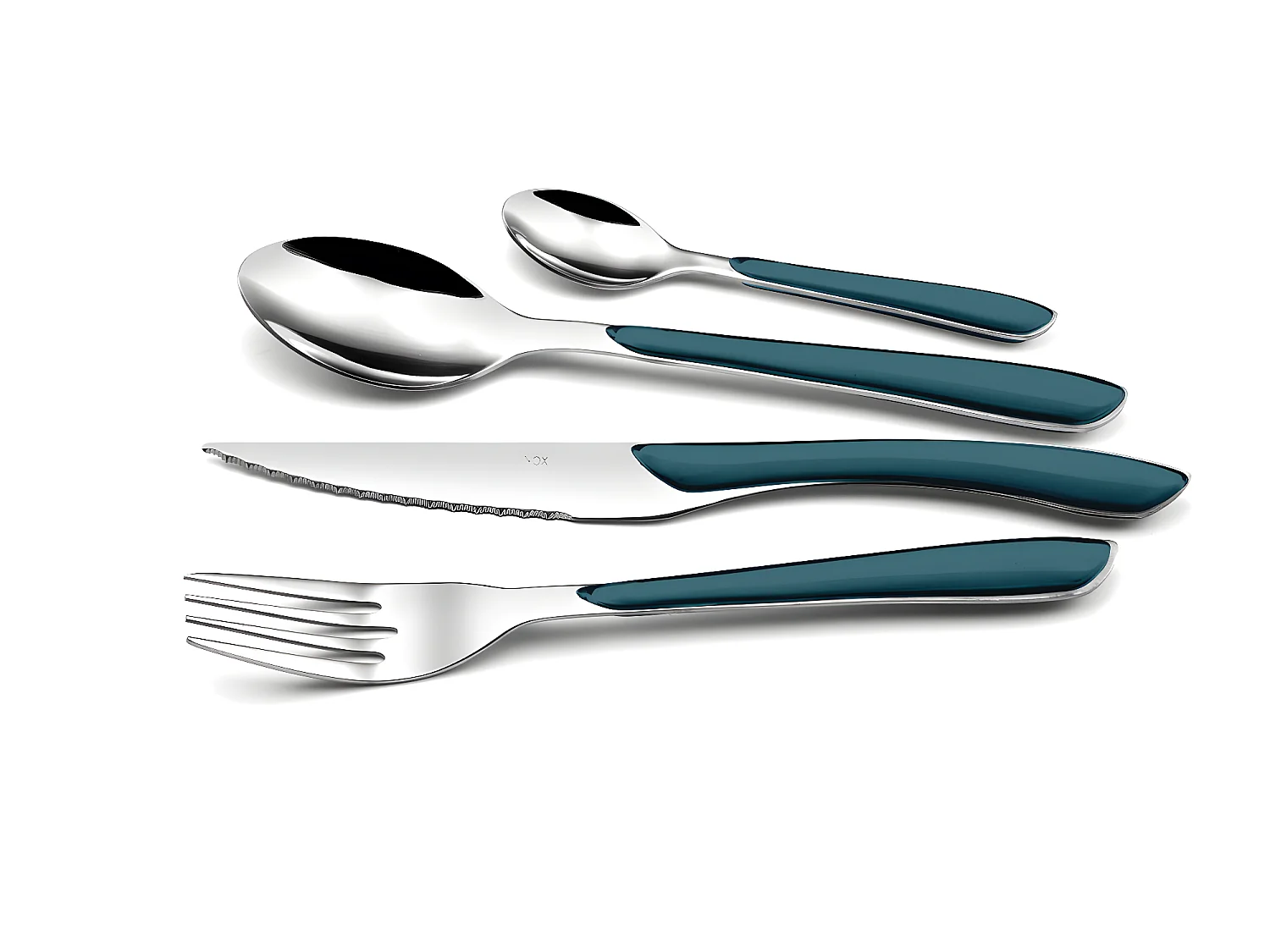 Coffret 24-delig Eclat Bleu Canard Amefa - Modern en Glanzend