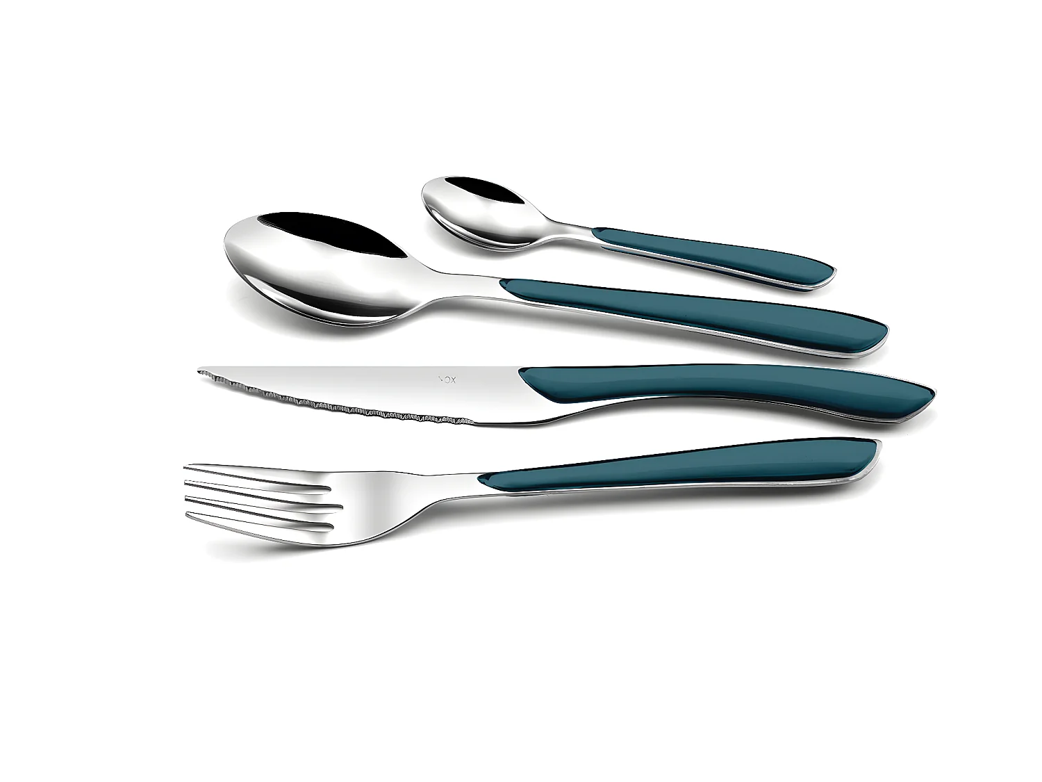 Estuche de 24 piezas Eclat Bleu Canard Amefa - Moderno y Brillante