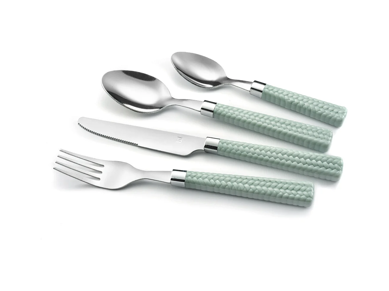 Paille Vert d'eau - Ménagère 24 pièces