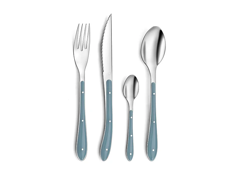 Bistro 1-2-3 - Ménagère 24 pièces Bleu denim