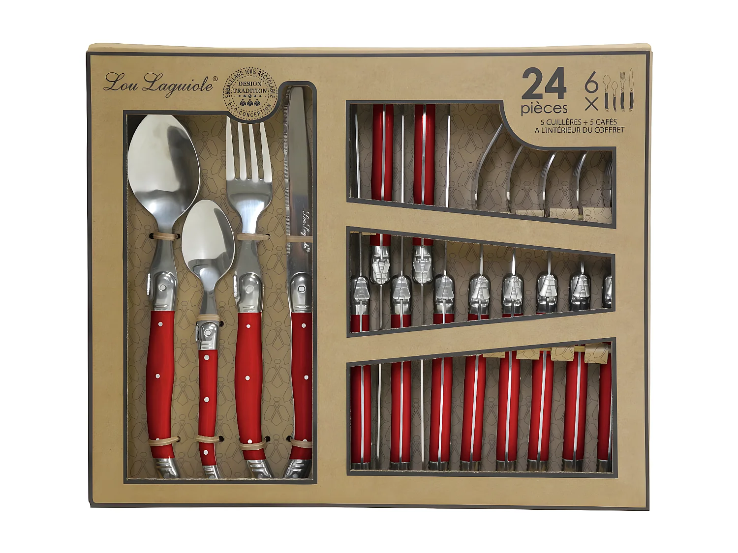 Rustic - Coffret 24 pièces Rouge