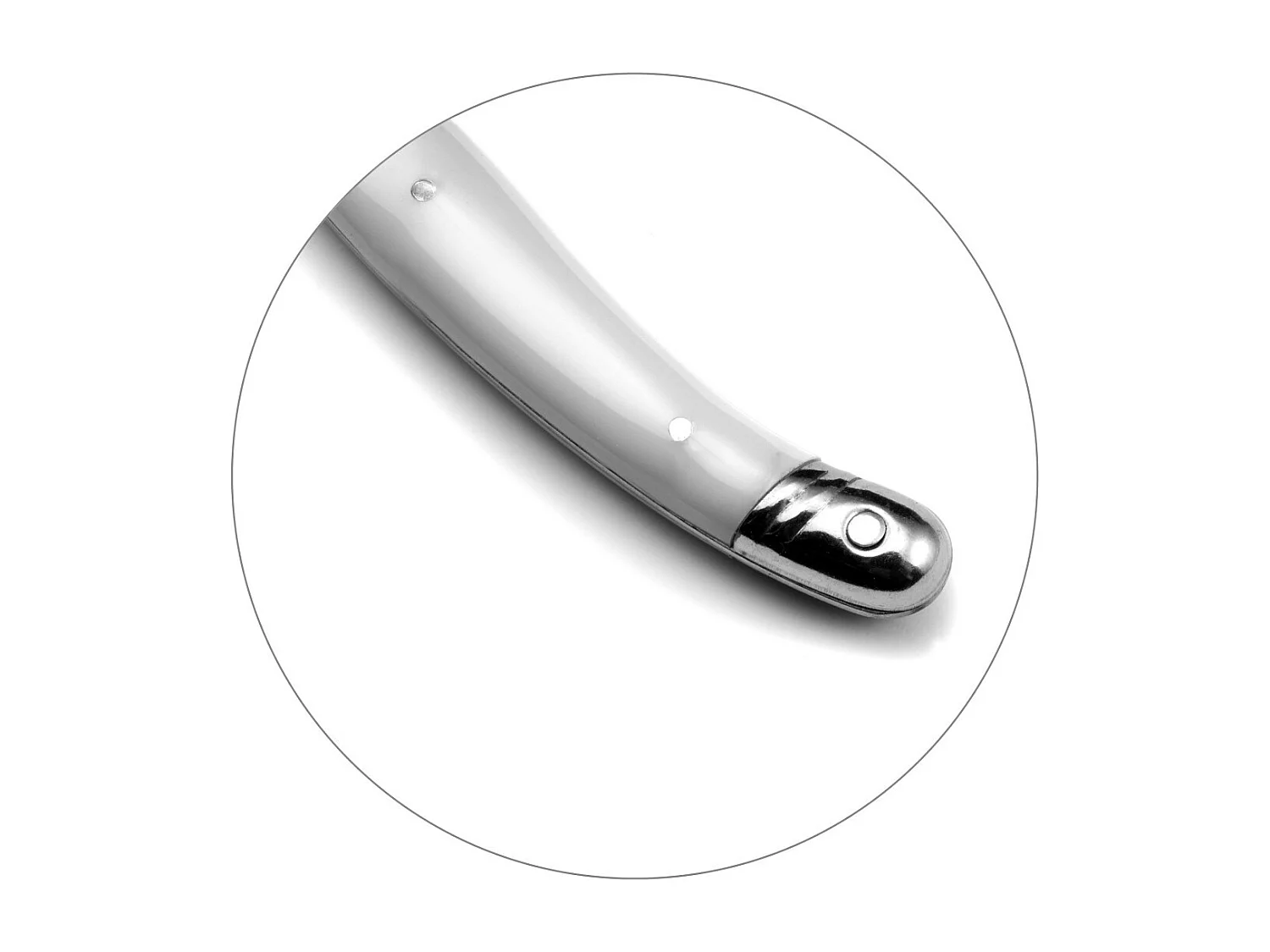 Talheres Laguiole Tradition 24 peças Pérola - Design exclusivo, lâmina microdentada em aço temperado