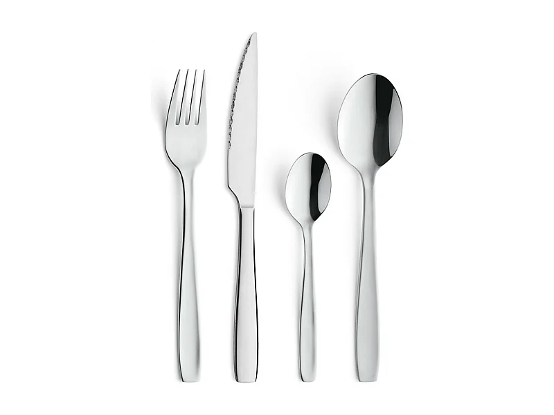 Bestekset 24-delig Amefa Hôtel - Roestvrij staal - Micro-getande mes - Collectie Hôtel